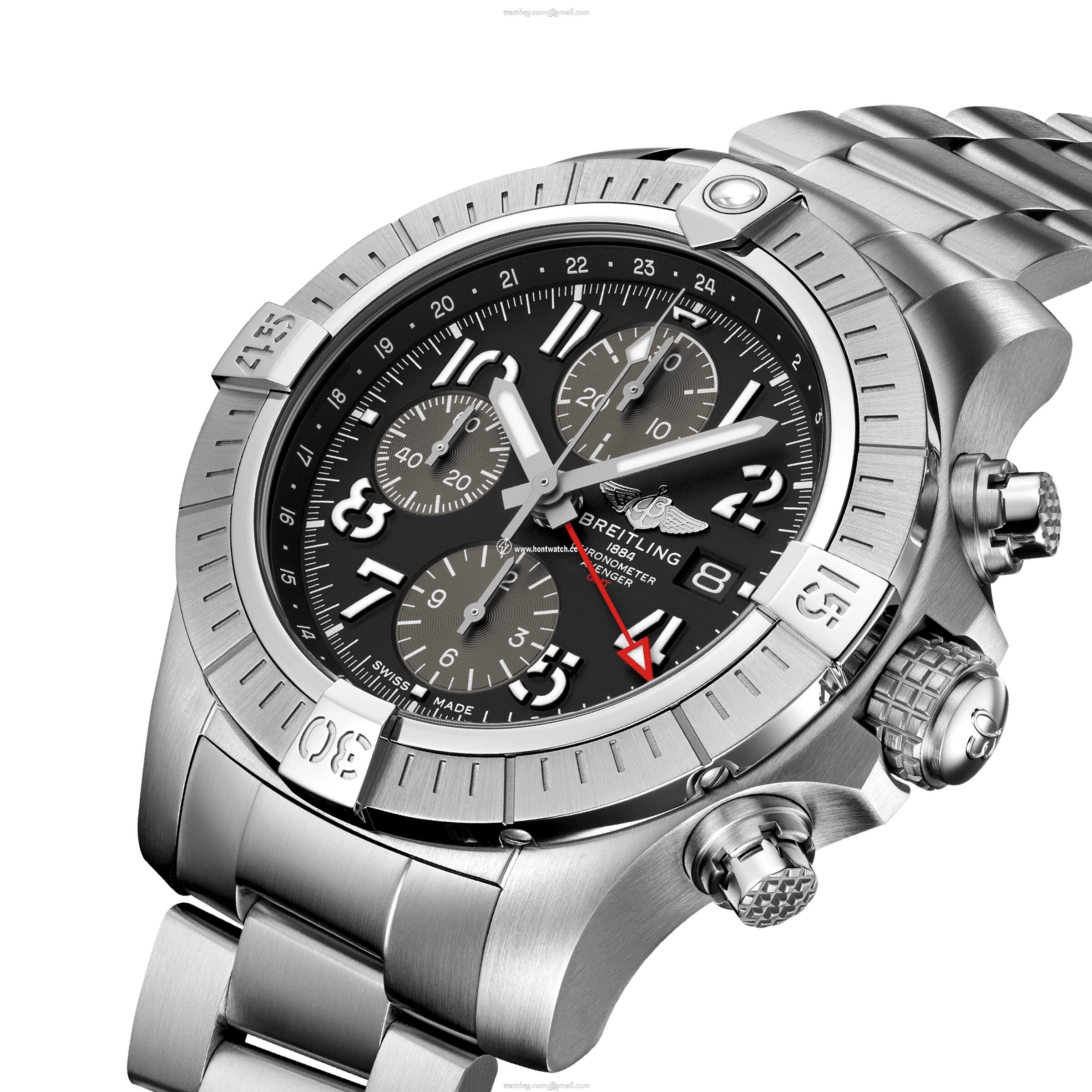 Breitling Avenger A24315101B1A1 | 45mm Stainless Steel Automatic Watch - Black Dial - Image 2