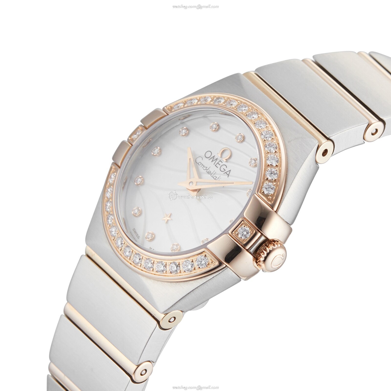 Omega Constellation Ladies Watch - 24mm White Dial - Stainless Steel & Rose Gold - Image 2