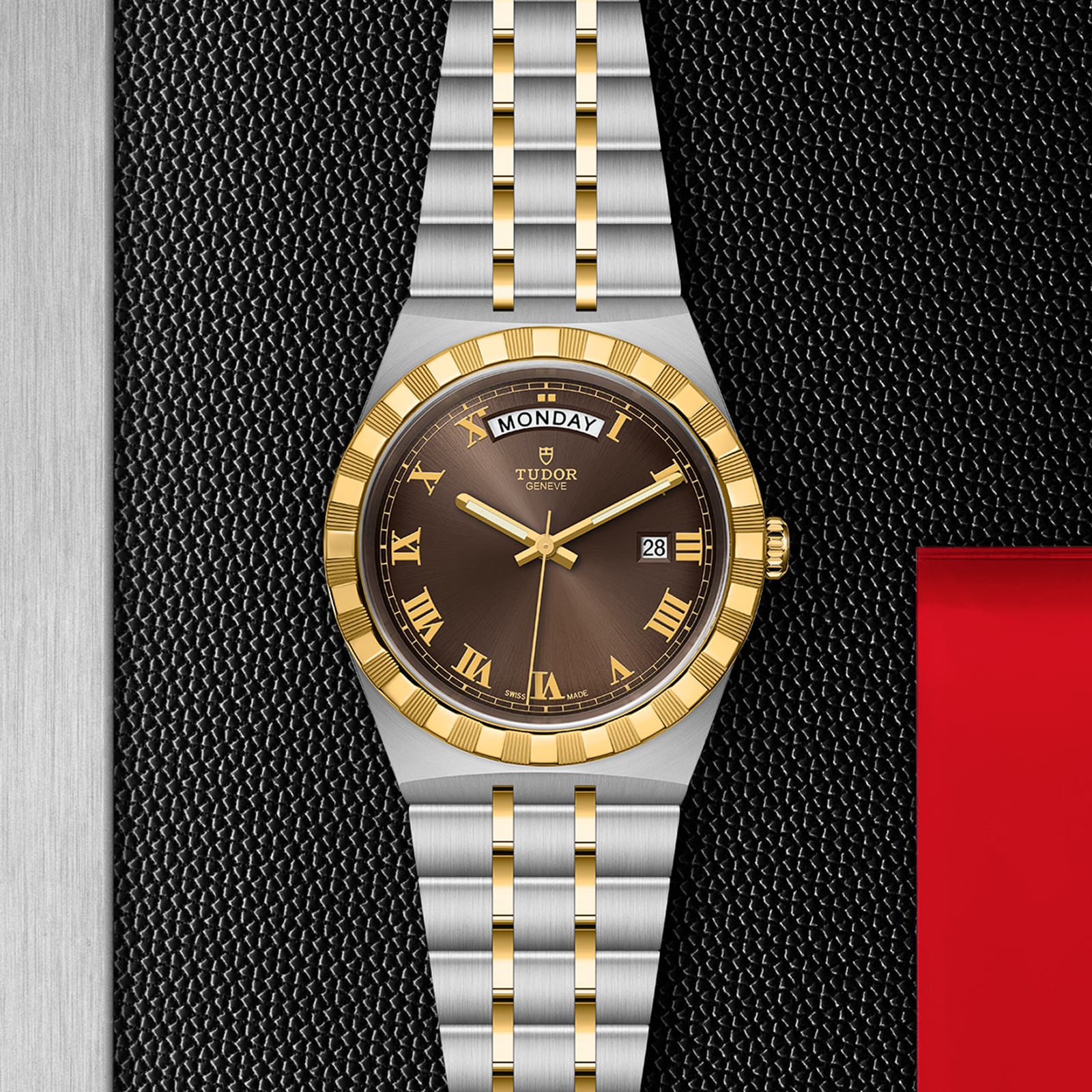 Tudor Royal M28603-0007 41mm Automatic - 18ct Gold Brown Dial Replica - Image 4