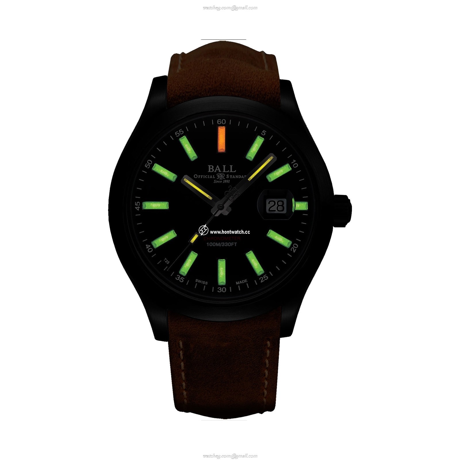 BALL Engineer II NM2028C-L4CJ-BK - 43mm Titanium Automatic Watch - Black - Image 2