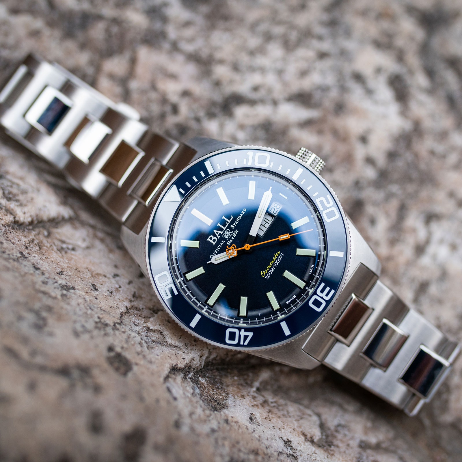 BALL Engineer Master II Automatic Blue Watch - 42mm Stainless Steel - Image 3
