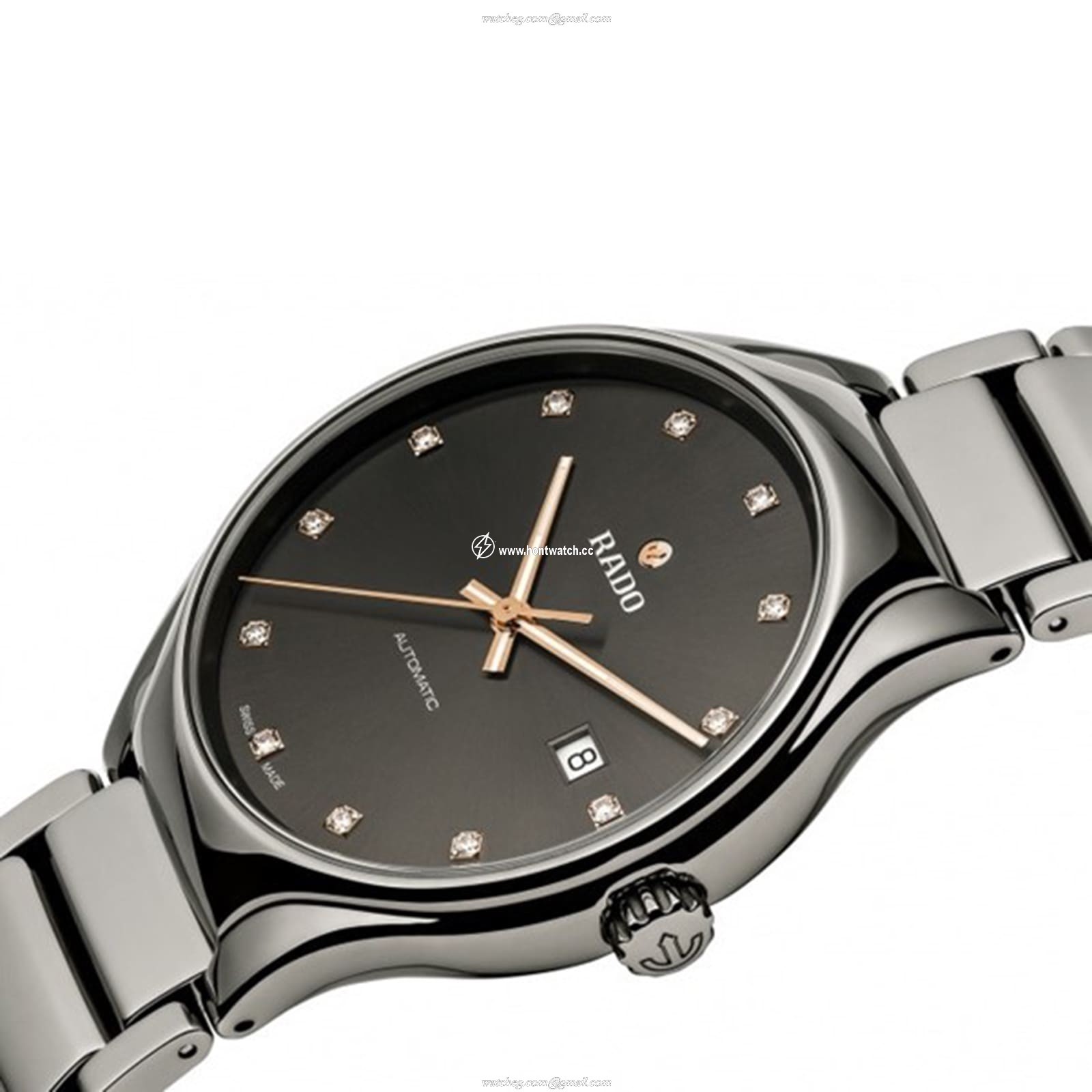 Rado True R27057732 Automatic Grey Ceramic Watch - 47mm Unisex - Image 2