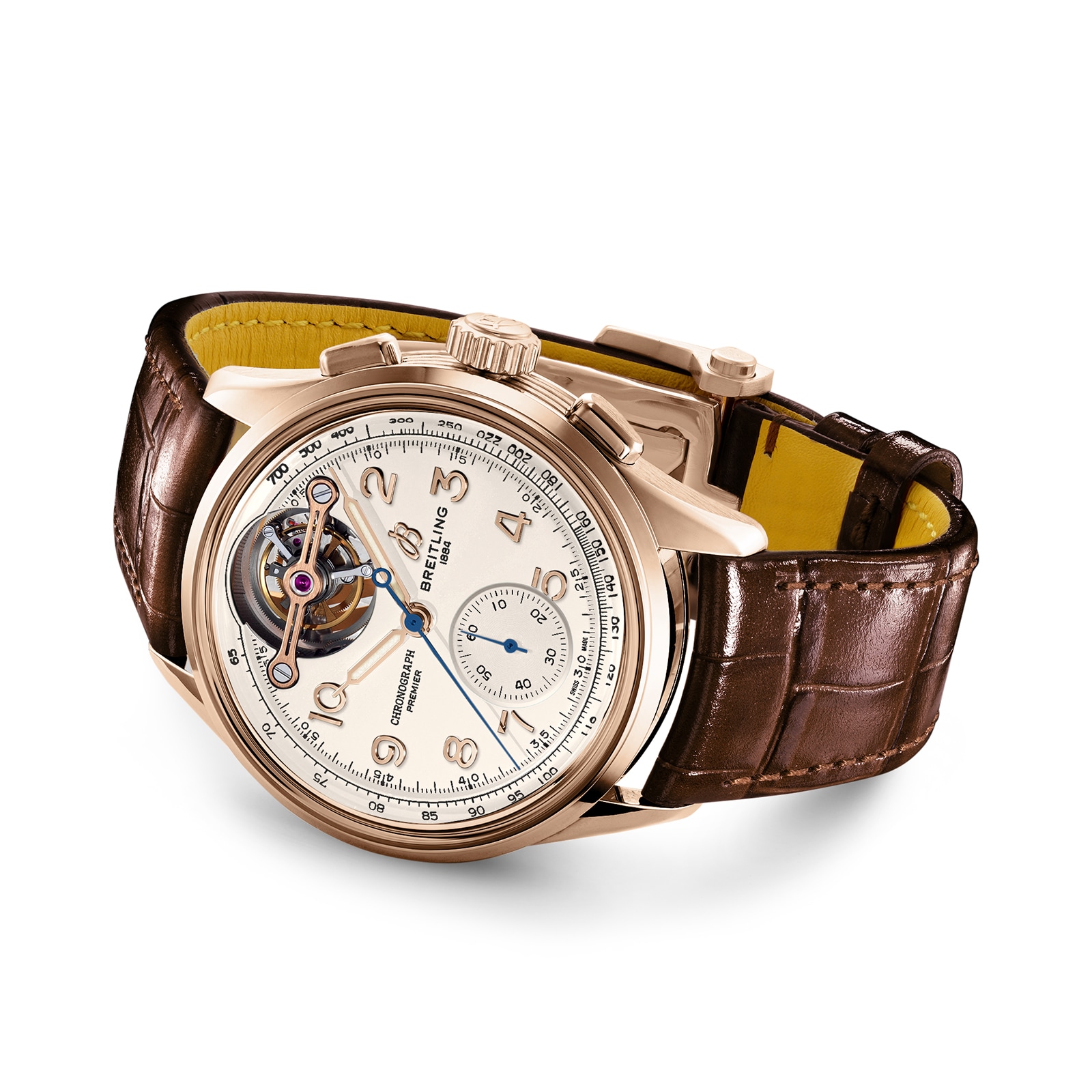 Breitling Premier 18ct Red Gold Automatic Cream Dial Replica Watch | 42mm - Image 3