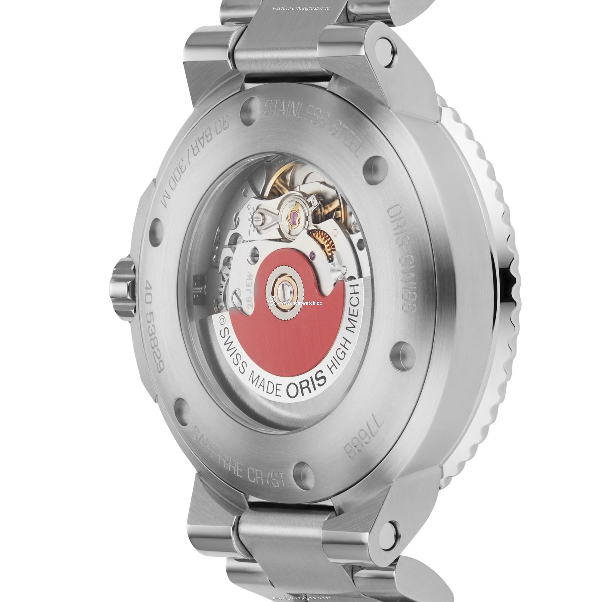 Oris Aquis Date Diamonds 41.5mm Automatic Red Dial | Stainless Steel - Image 2