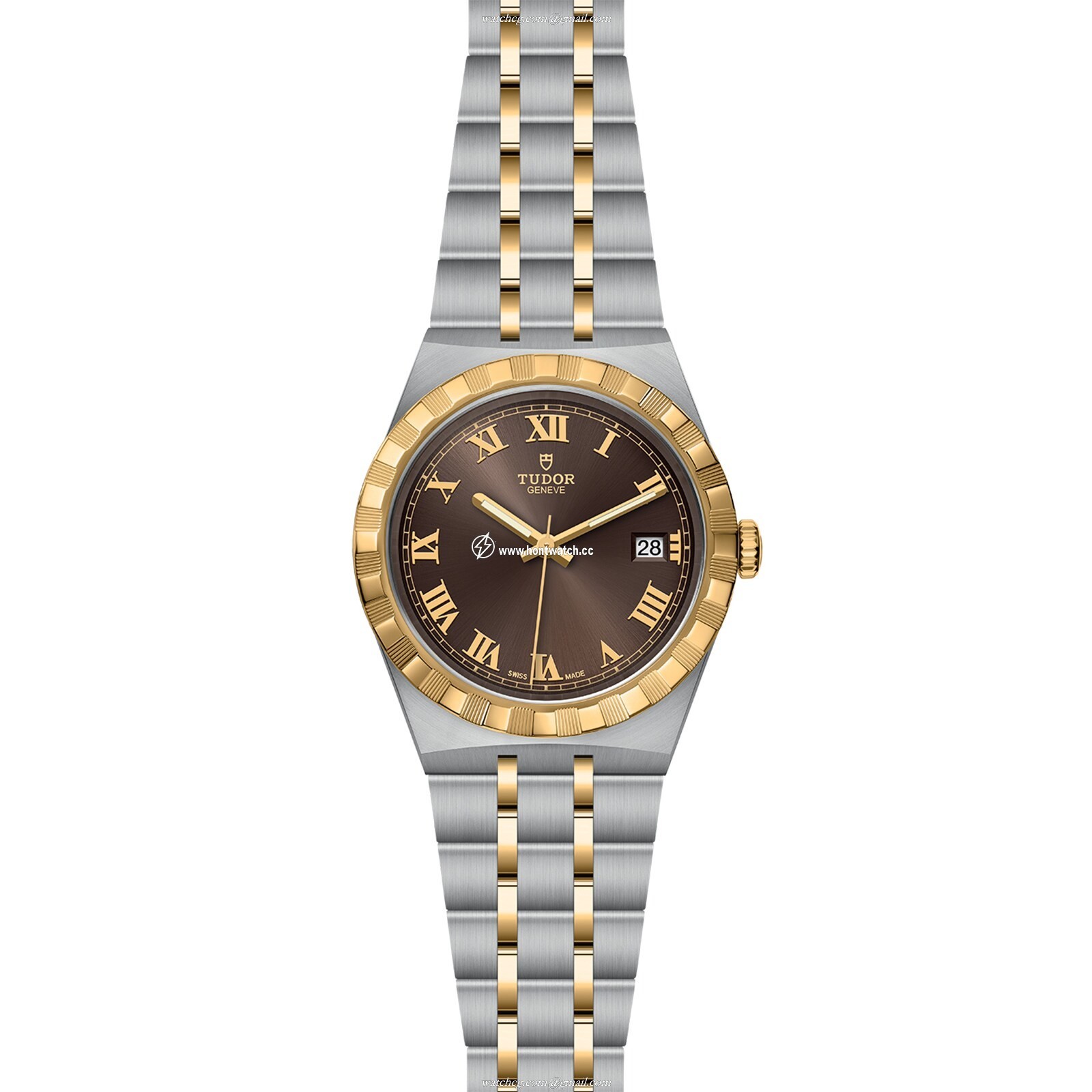 Tudor Royal M28503-0007 | 38mm 18ct Gold Automatic | Brown Dial Roman Numerals - Image 2