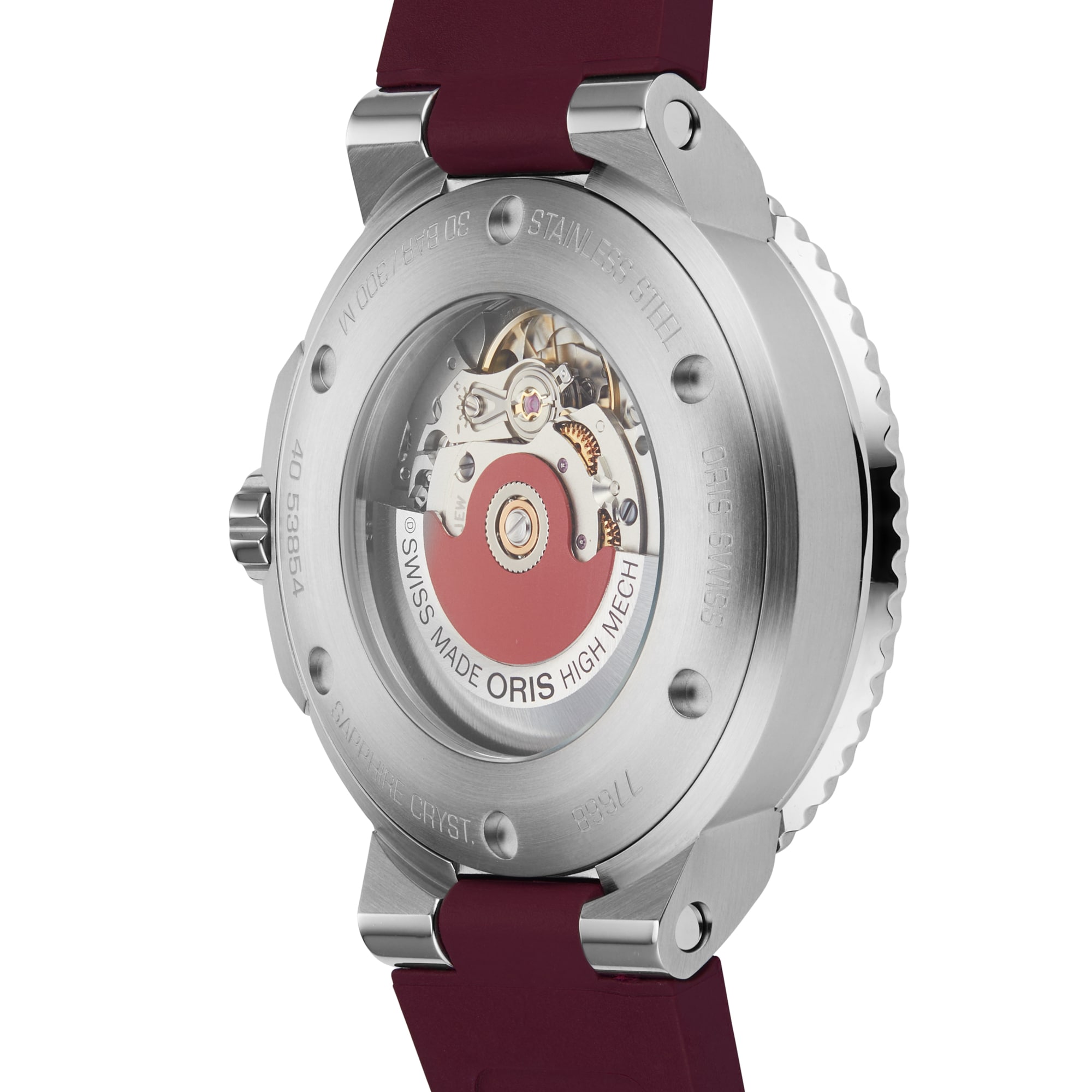 Oris Aquis Date Diamonds 41.5mm Automatic Red Dial | Stainless Steel - Image 3