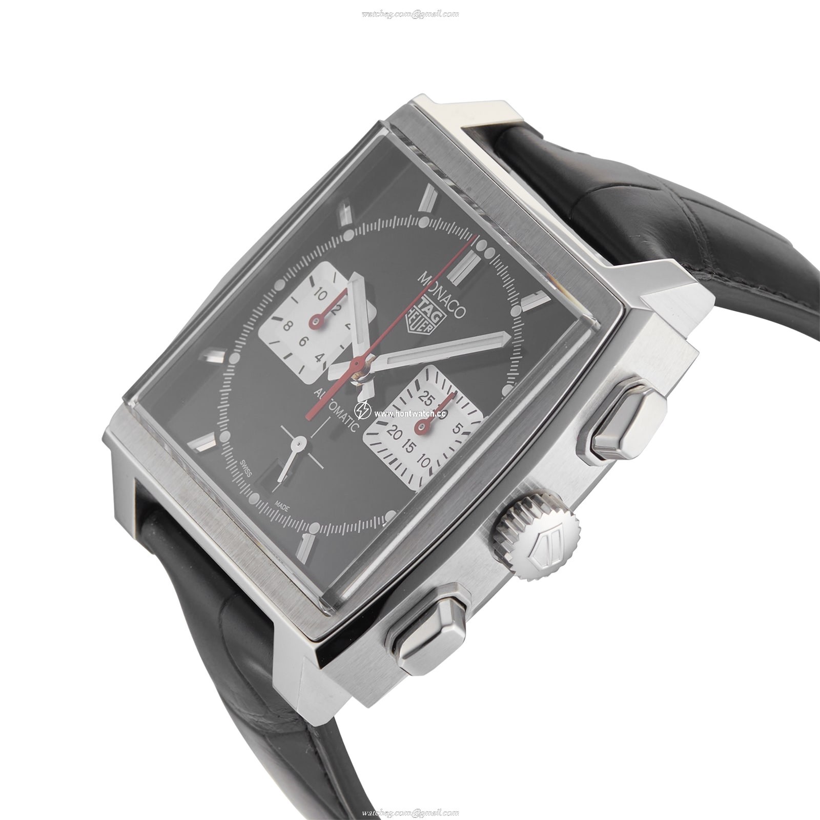 TAG Heuer Monaco CBL2113.FC6177 | 39mm Automatic Black Dial | Leather Strap - Image 2