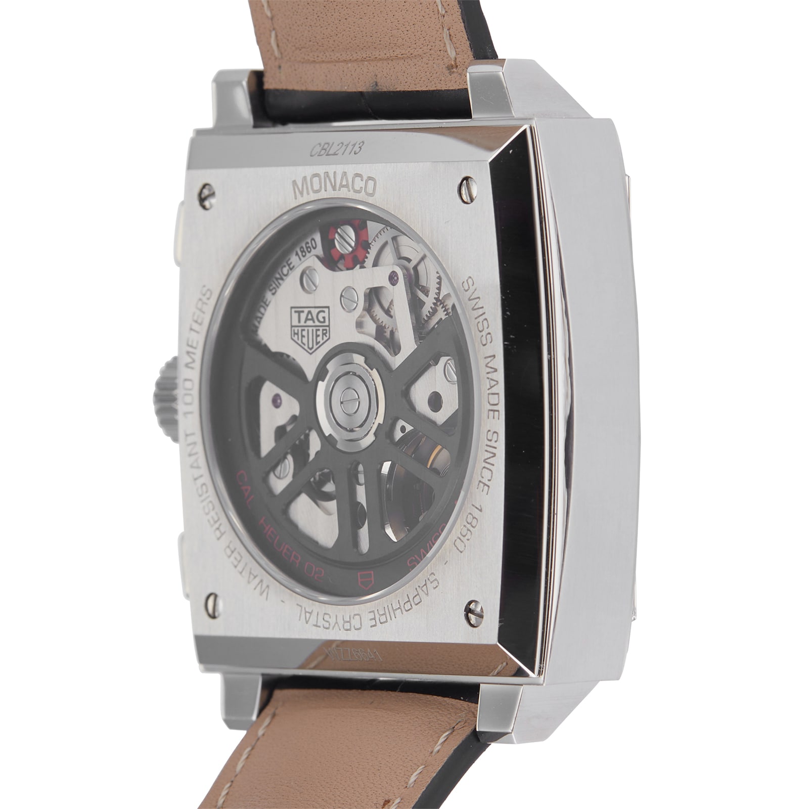 TAG Heuer Monaco CBL2113.FC6177 | 39mm Automatic Black Dial | Leather Strap - Image 4