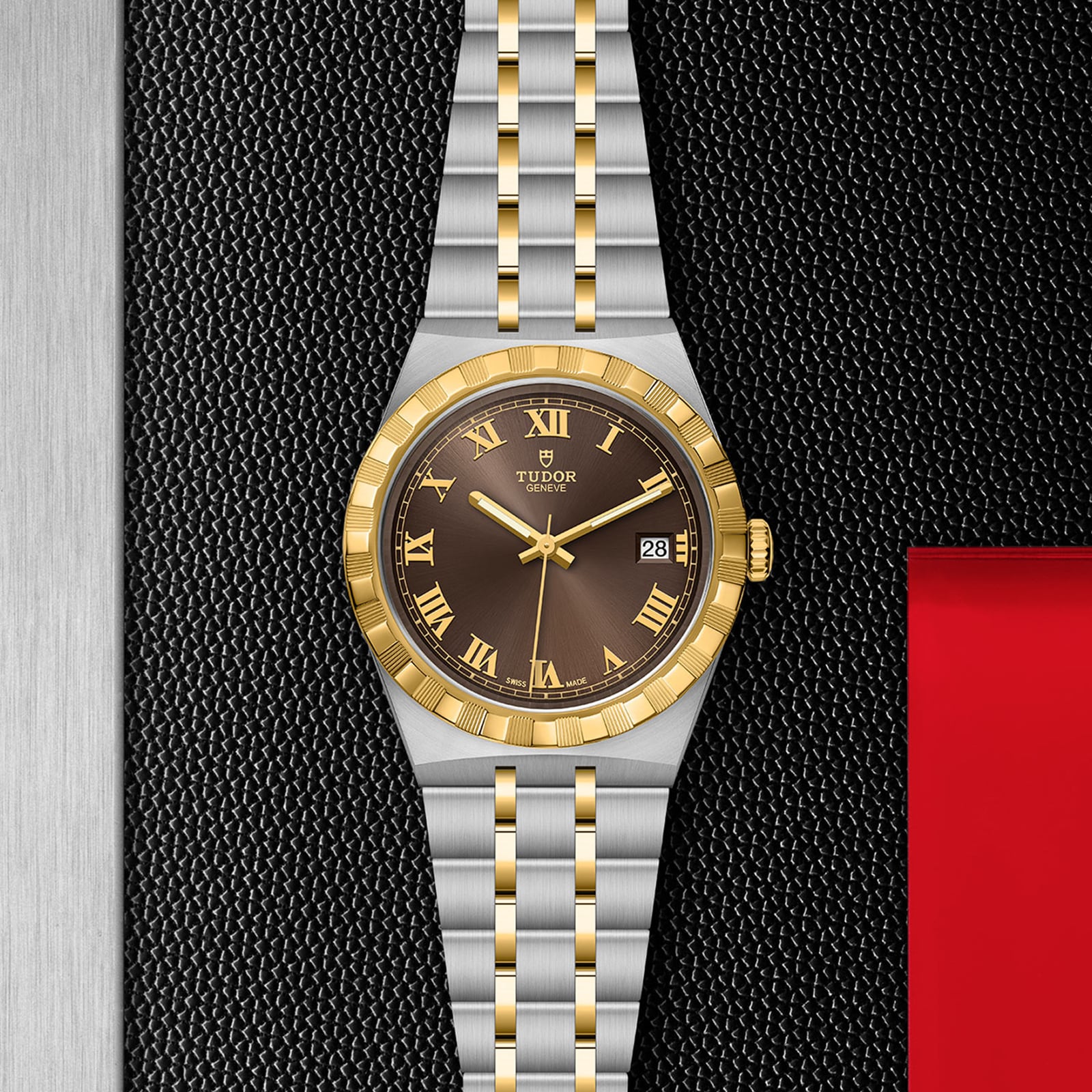 Tudor Royal M28503-0007 | 38mm 18ct Gold Automatic | Brown Dial Roman Numerals - Image 4