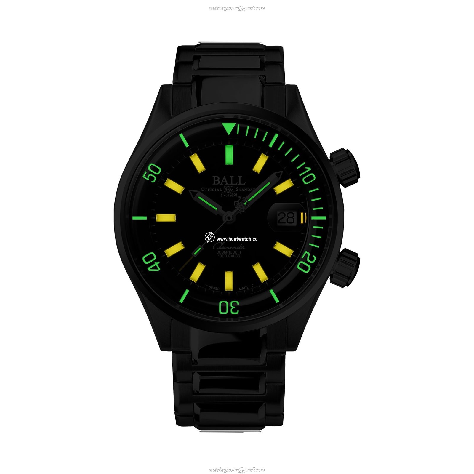 BALL Engineer Master II Automatic Watch - 42mm Black Dial Stainless Steel - Image 2