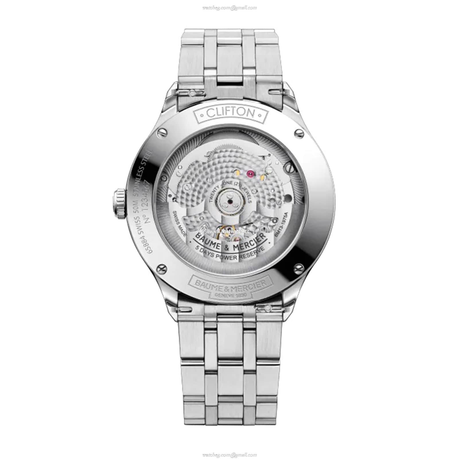 Baume & Mercier Clifton M0A10551 | 40mm Stainless Steel Quartz Watch - Black Dial - Image 2