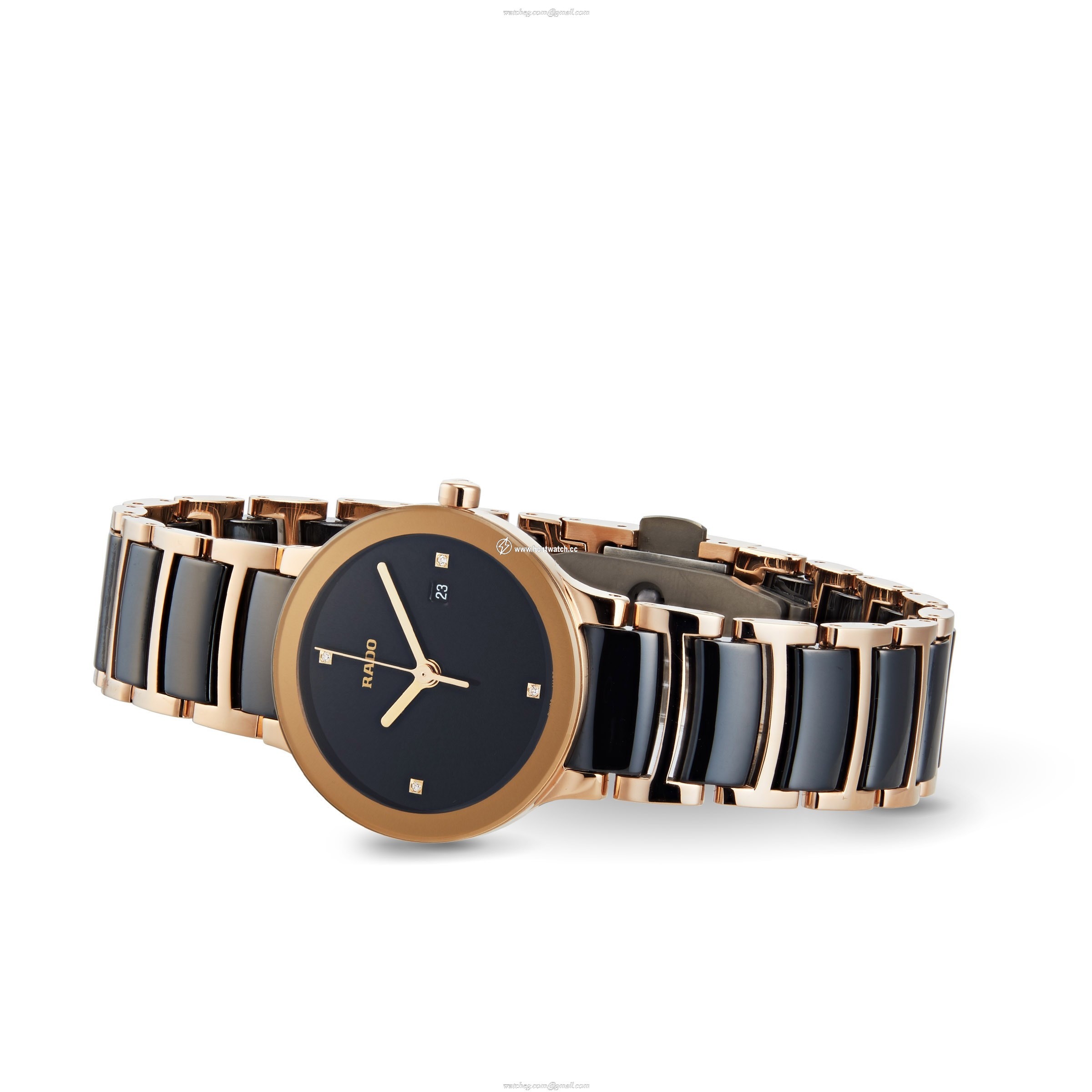 Rado Centrix R30555712 Ceramic Quartz Black Watch | 28mm Diamond Dial - Image 2
