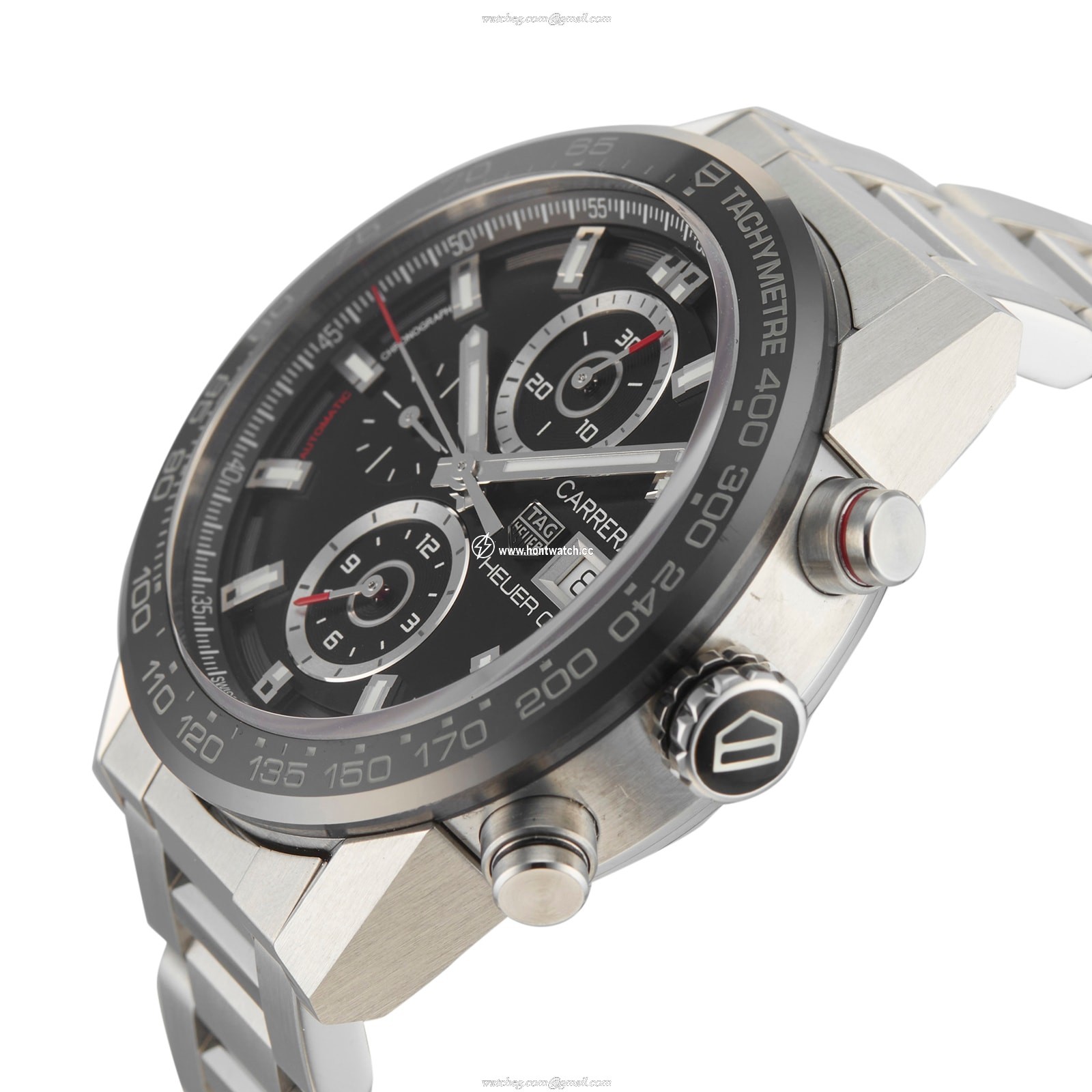 Pre-Owned TAG Heuer Carrera Automatic Chronograph - 43mm Black Dial Stainless Steel - Image 2