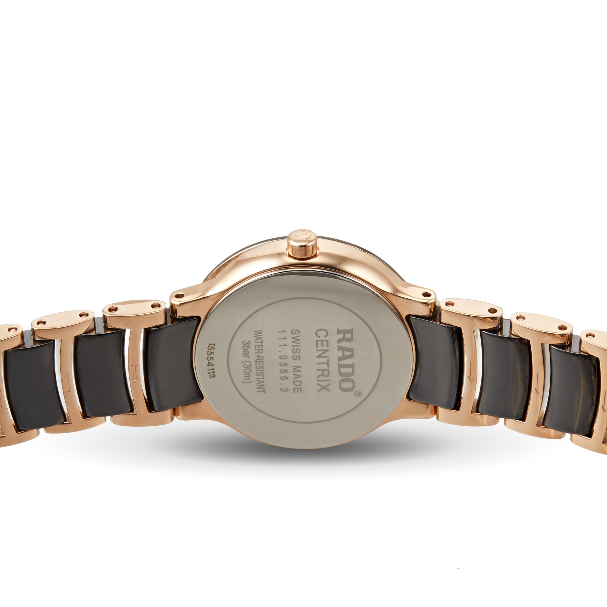 Rado Centrix R30555712 Ceramic Quartz Black Watch | 28mm Diamond Dial - Image 4