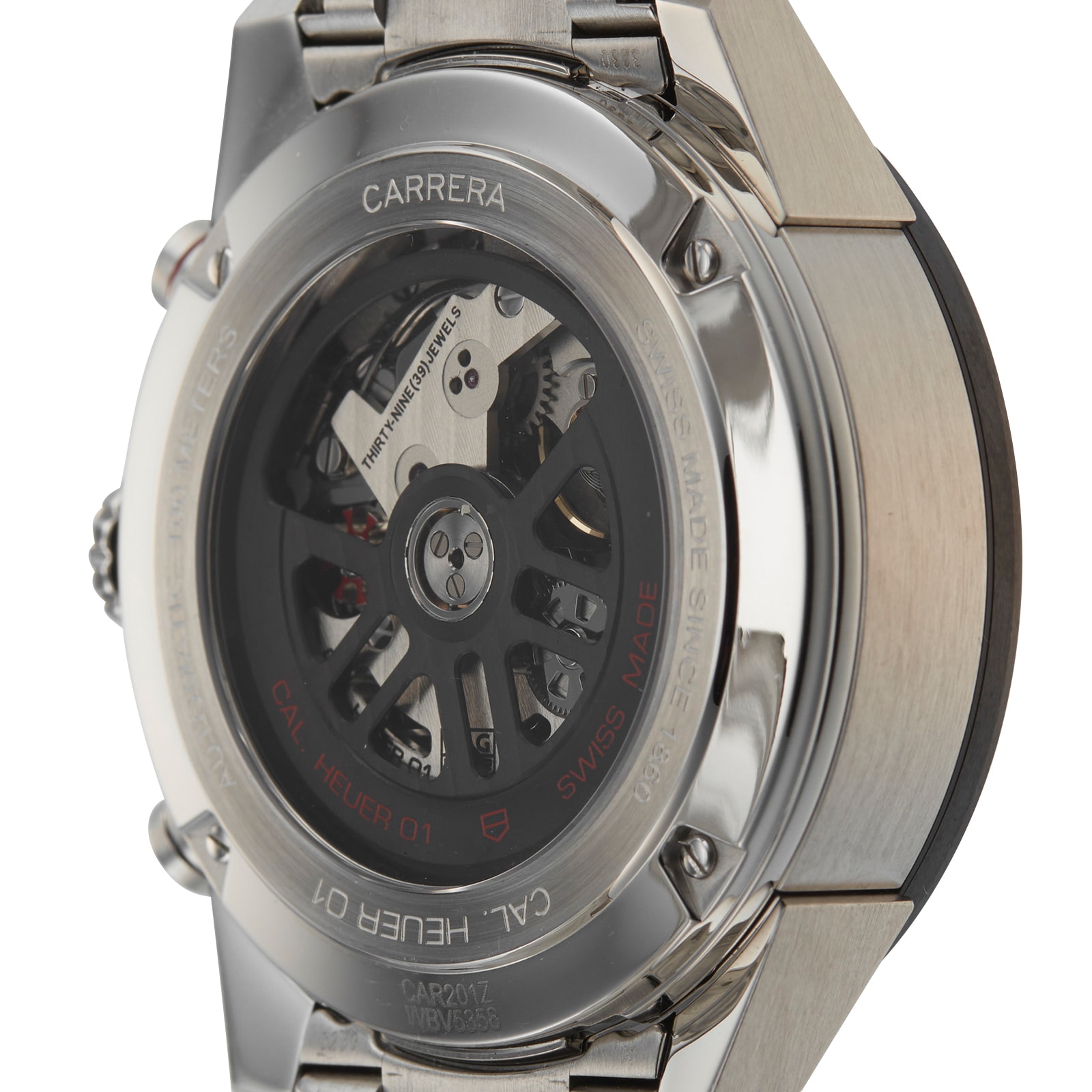 Pre-Owned TAG Heuer Carrera Automatic Chronograph - 43mm Black Dial Stainless Steel - Image 4