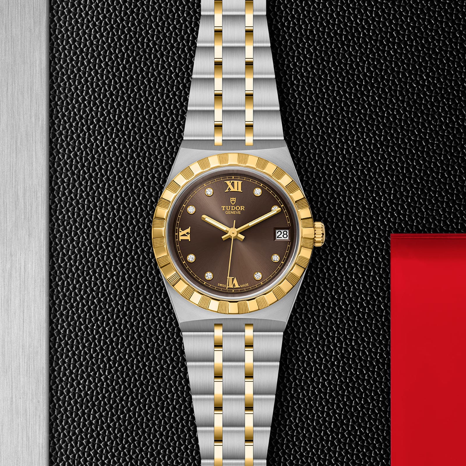 Tudor Royal M28403-0009 | 34mm 18ct Gold Automatic | Brown Dial Replica - Image 4