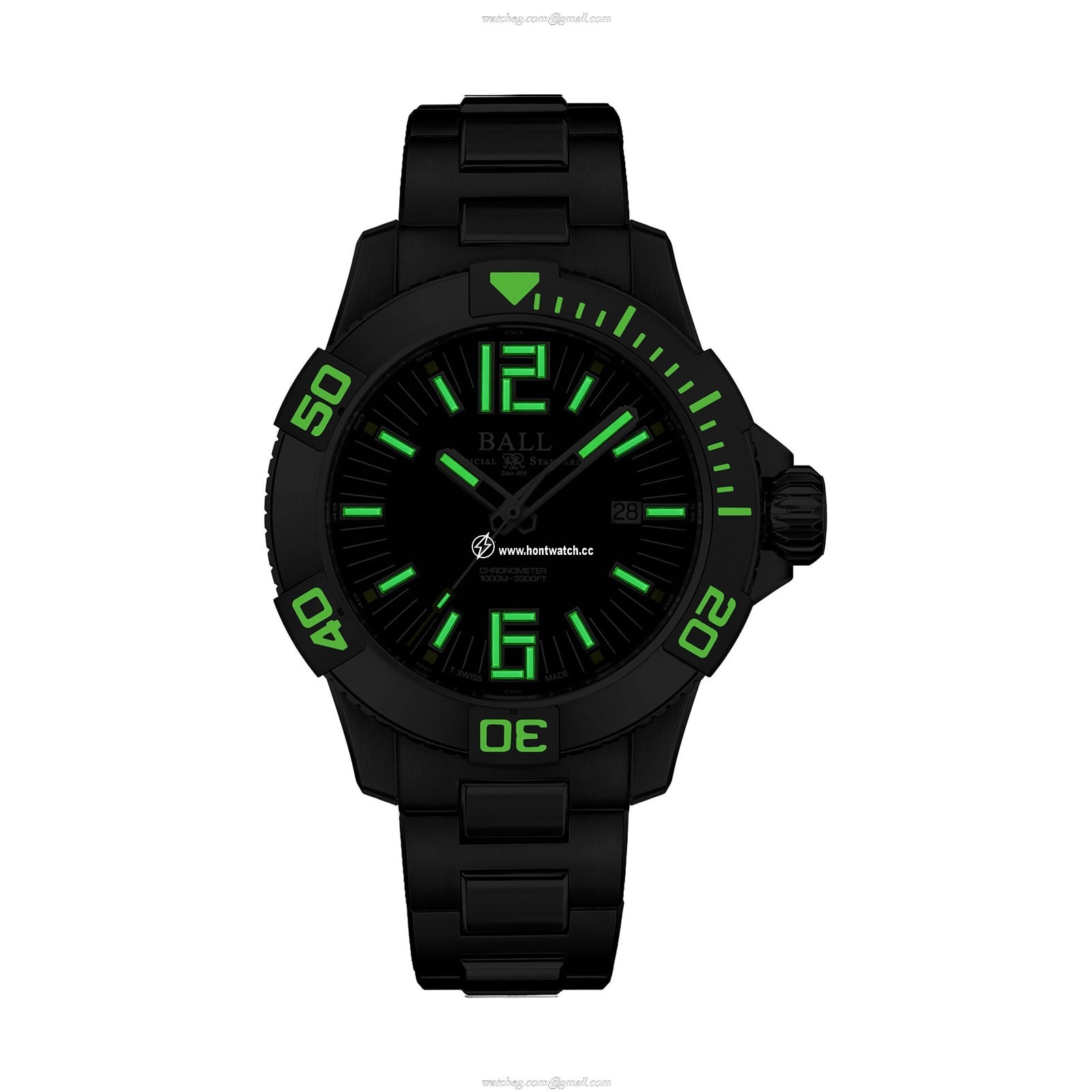 BALL Engineer Hydrocarbon Automatic Titanium Dive Watch - 42mm Black Dial - Image 2