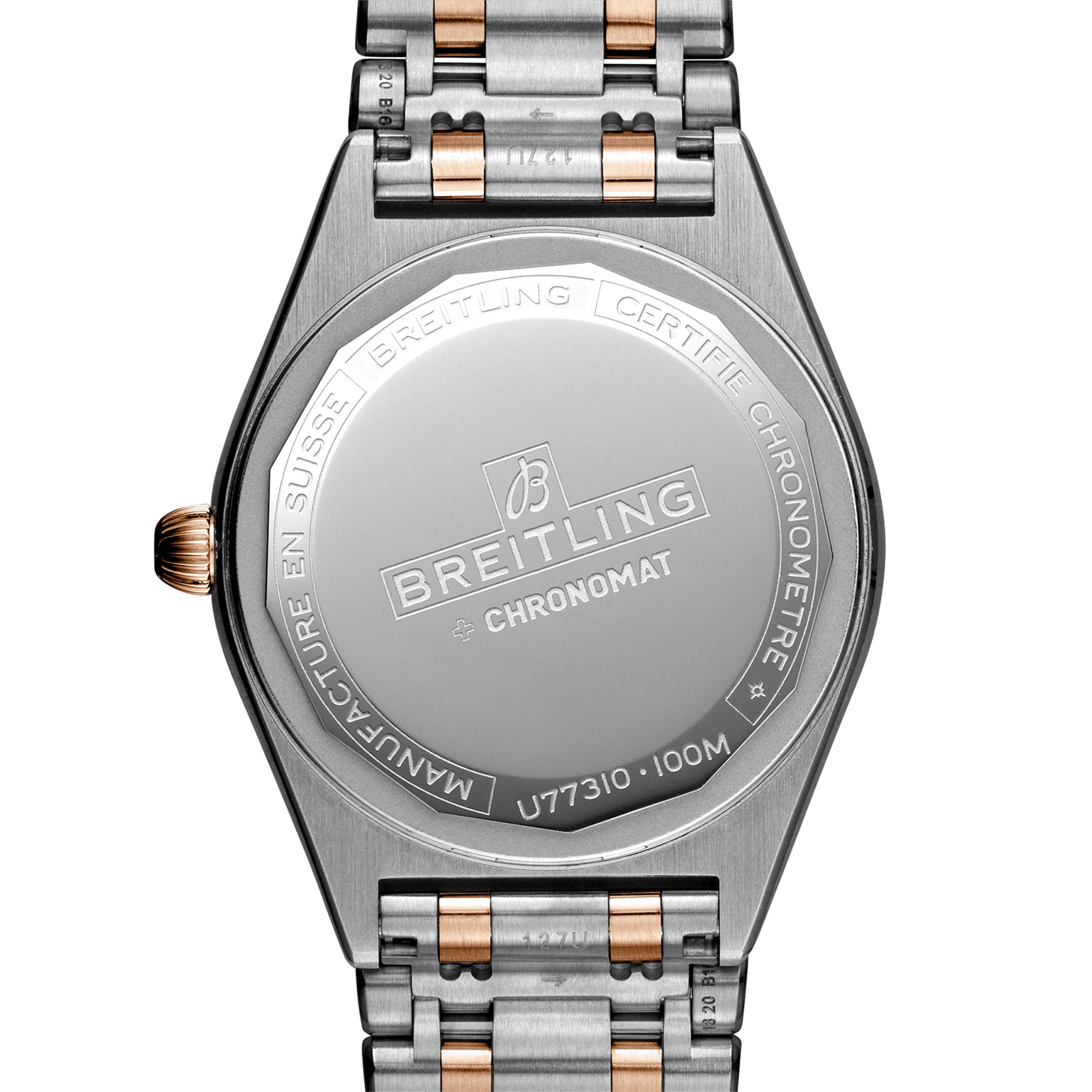 Breitling Chronomat 32mm White Dial - Stainless Steel & Rose Gold Quartz Watch - Image 4