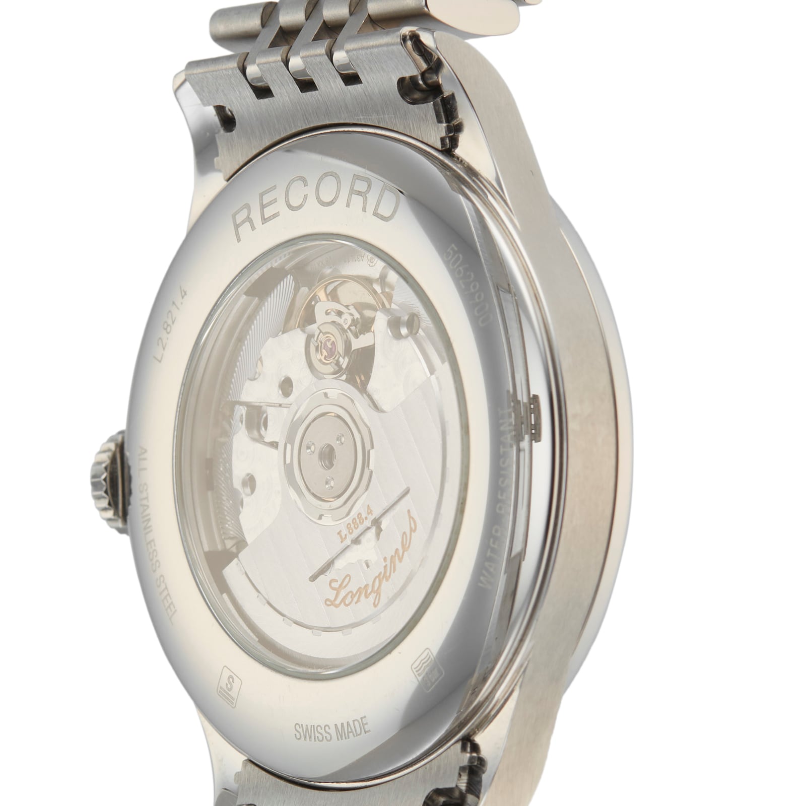 Longines Record L2.821.4.11.6 | 40mm Automatic Watch | Stainless Steel - Image 4