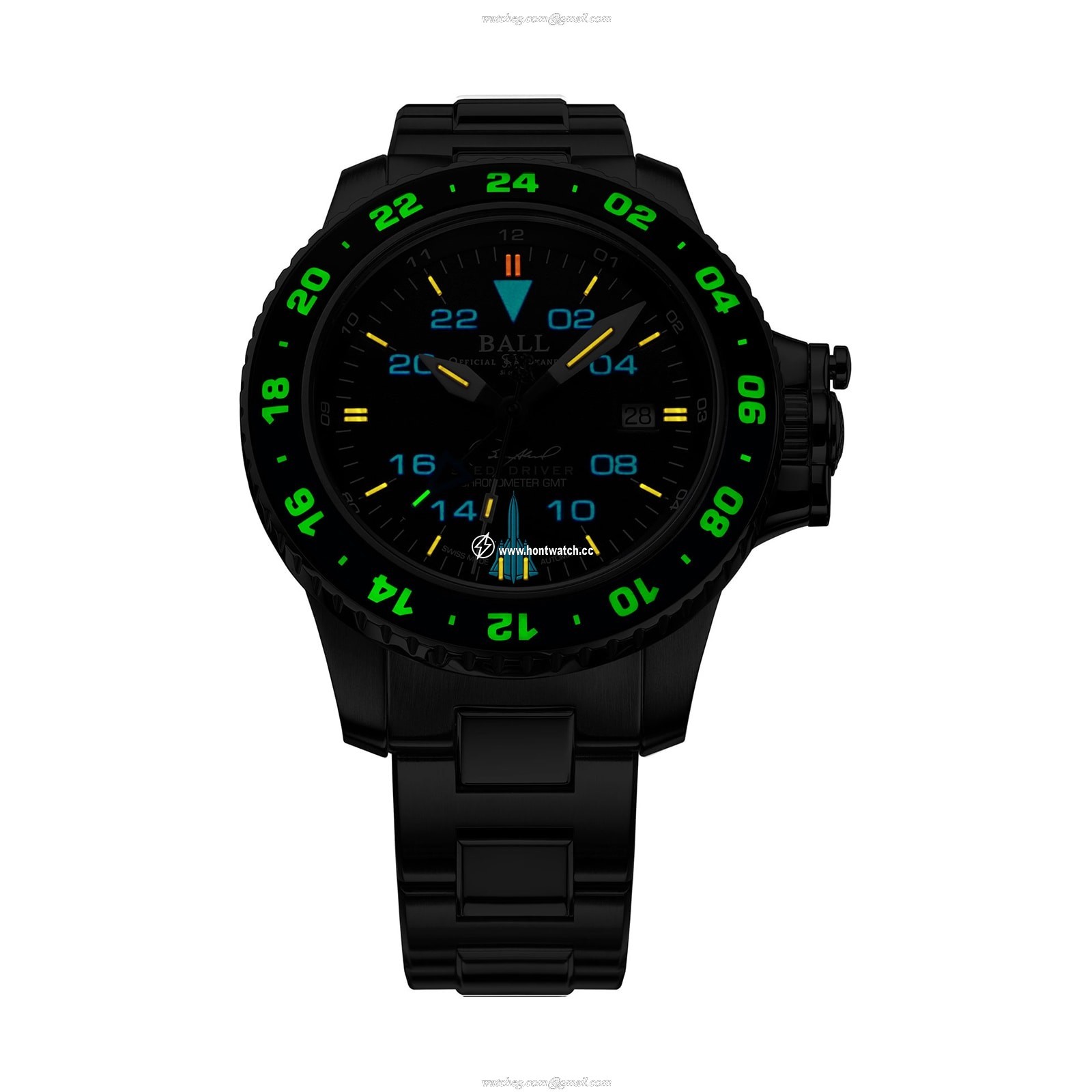 BALL Engineer Hydrocarbon AeroGMT Sled Driver Automatic Watch - 42mm Black Dial - Image 2