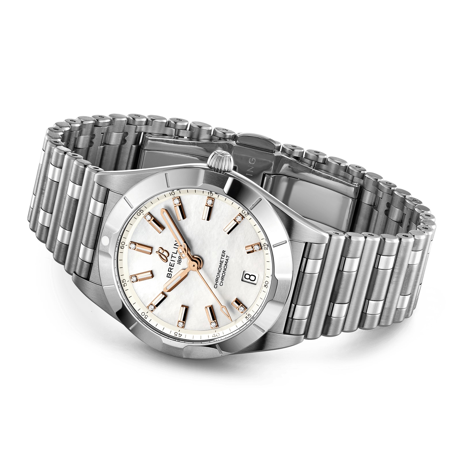 Breitling Chronomat 32mm White Dial - Stainless Steel Quartz Watch - Image 3