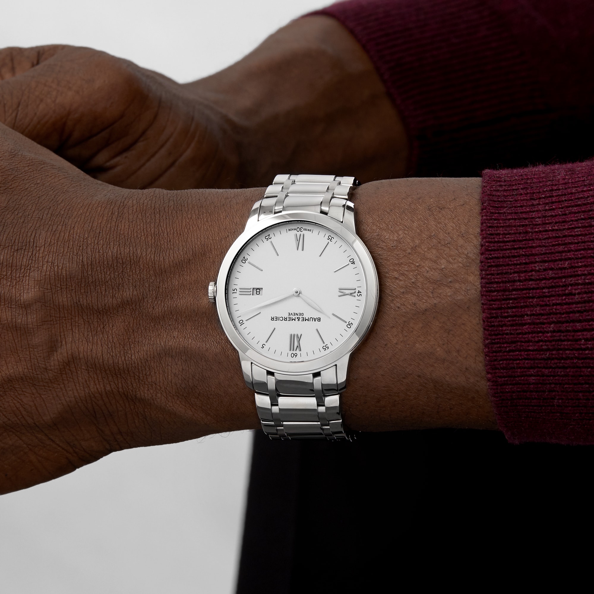 Baume & Mercier Classima M0A10526 | 42mm Stainless Steel Silver Dial Quartz Watch - Image 3