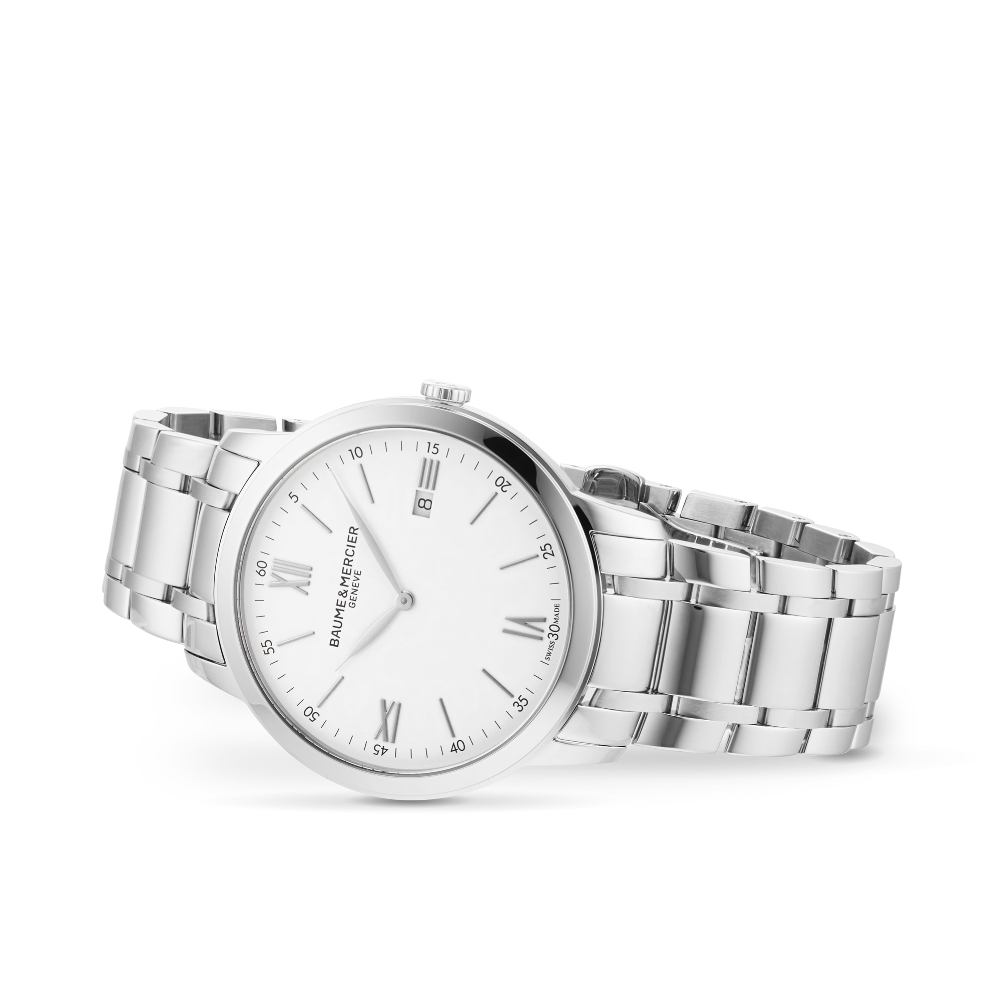 Baume & Mercier Classima M0A10526 | 42mm Stainless Steel Silver Dial Quartz Watch - Image 4