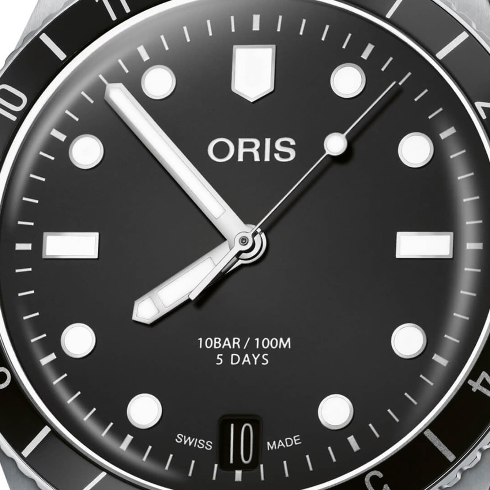 Oris Diving 01 400 7772 4054-07 | 40mm Black Automatic Watch | Stainless Steel - Image 4