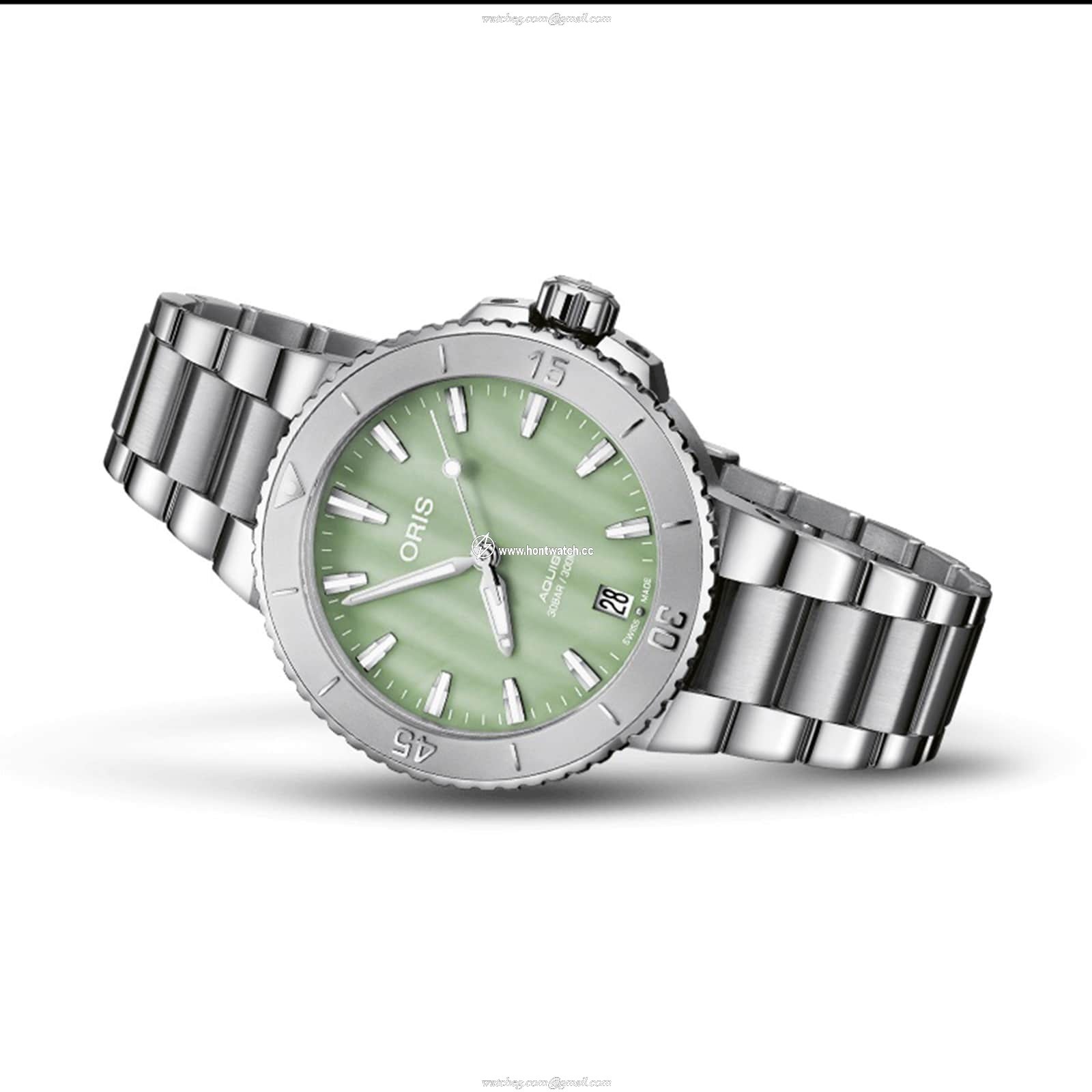Oris Aquis Green Automatic Watch - 36.5mm Stainless Steel - 300M Water Resistant - Image 2