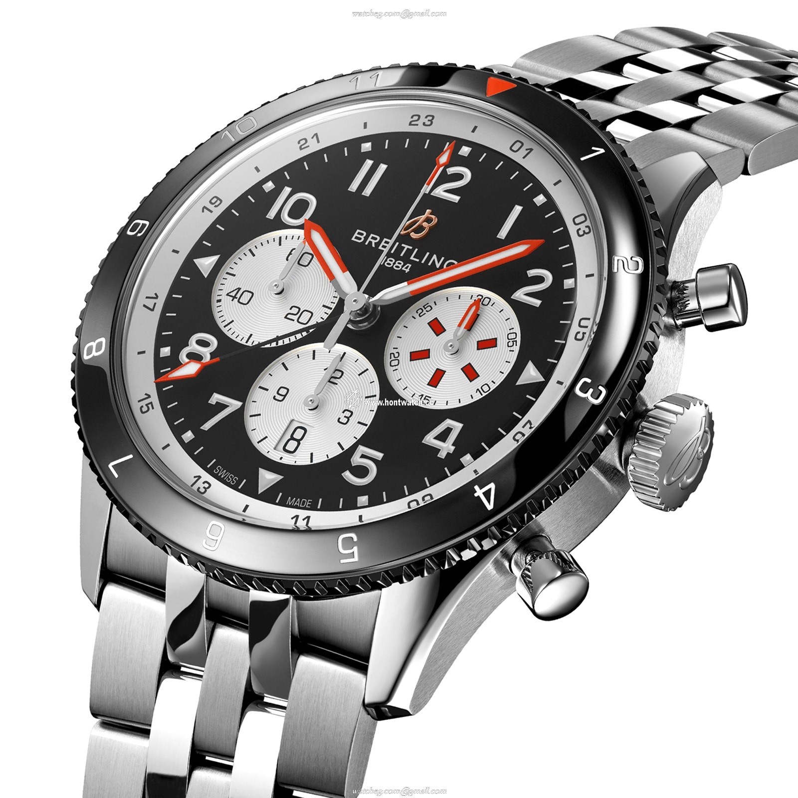 Breitling Aviator 8 Automatic Watch - 46mm Stainless Steel Black Dial - Image 2