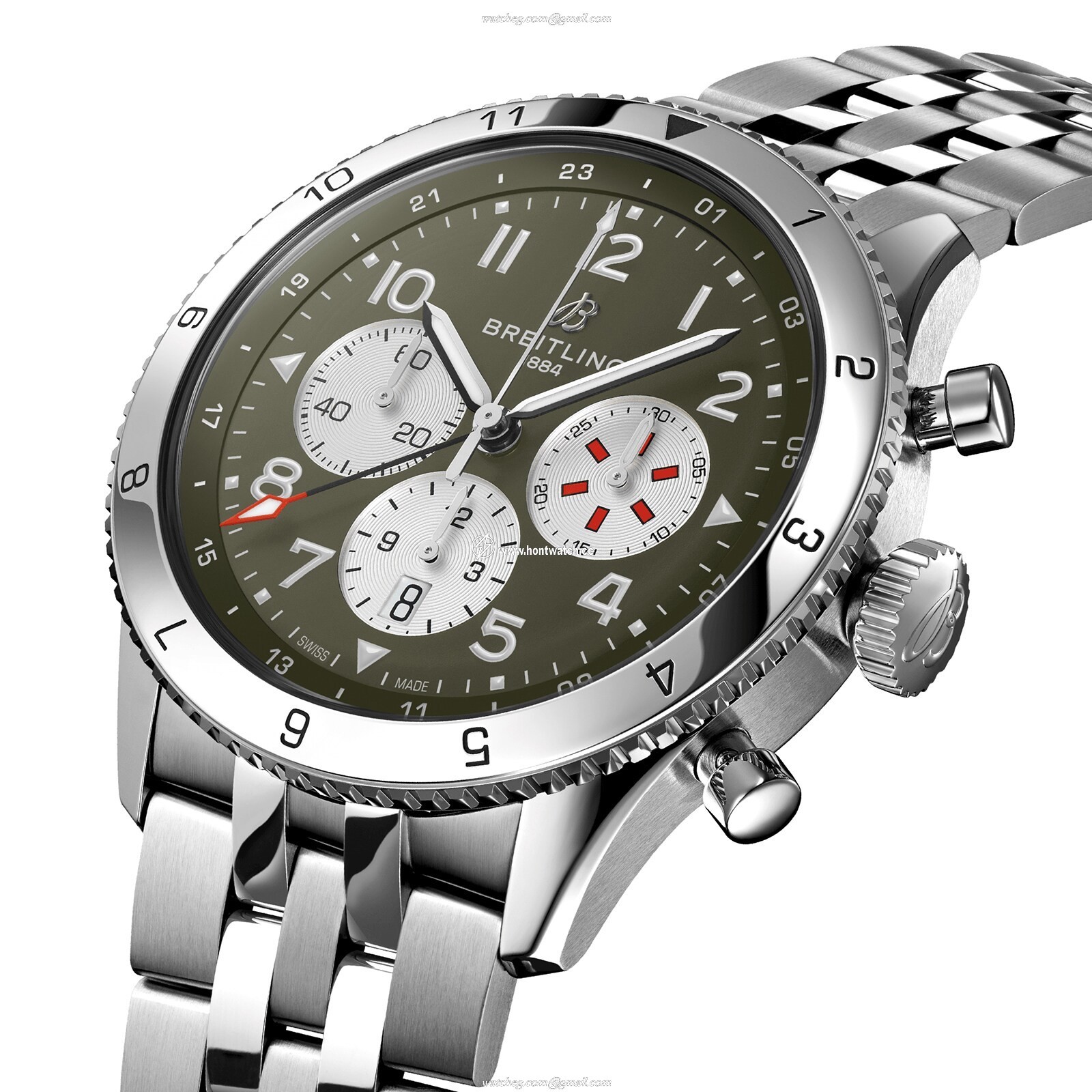 Breitling Aviator 8 AB04452A1L1A1 | 46mm Green Dial Automatic Watch - Image 2