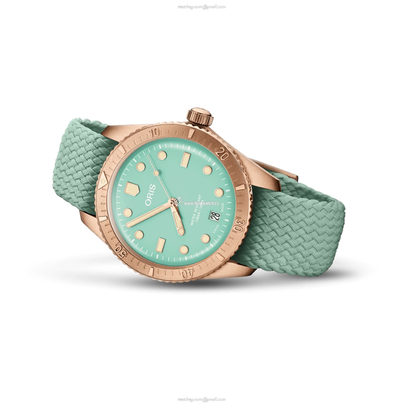Oris Divers Sixty-Five Bronze Automatic Green Dial - 38mm Replica Watch - Image 2