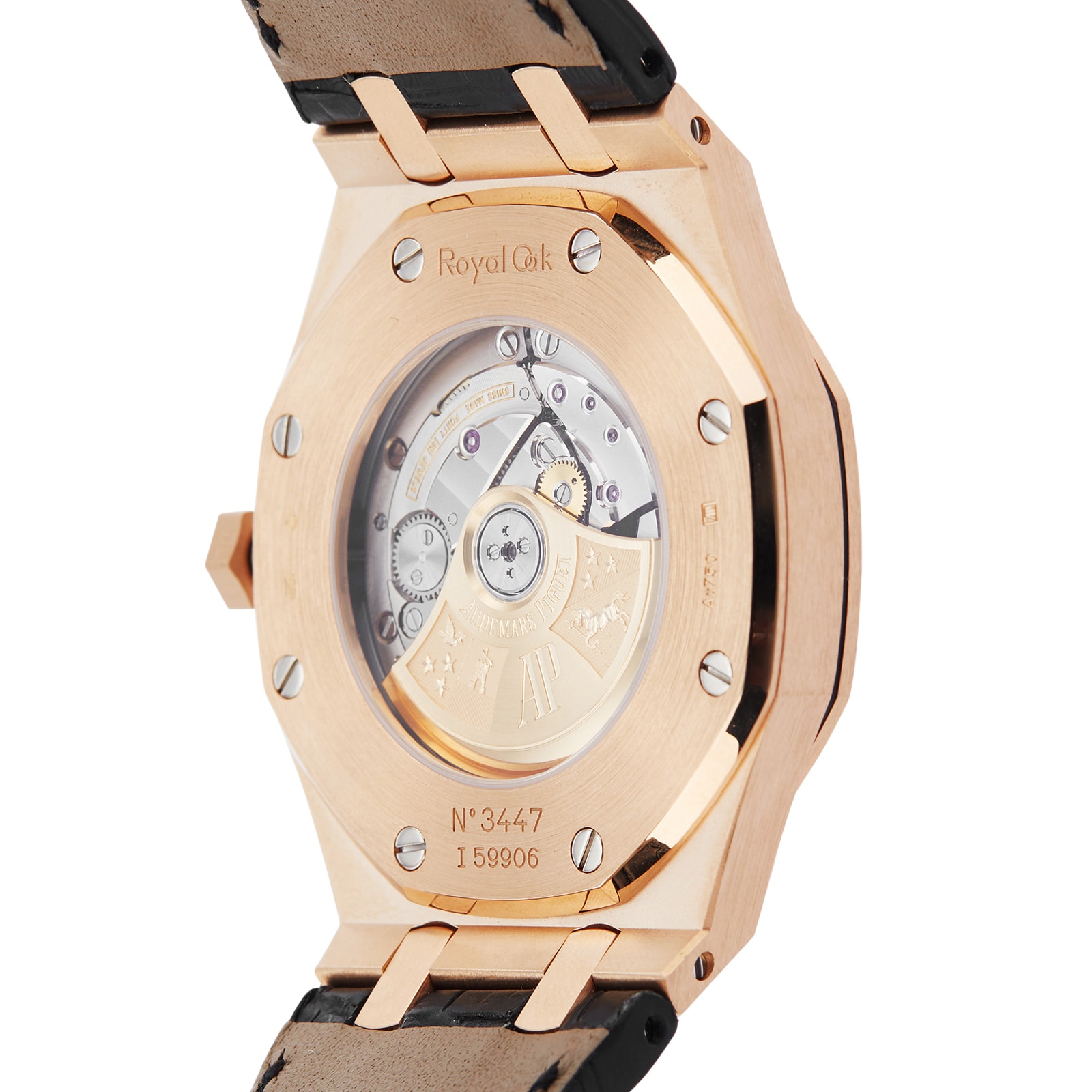 Audemars Piguet Royal Oak 41mm Rose Gold Automatic Watch - Black Dial - Image 4