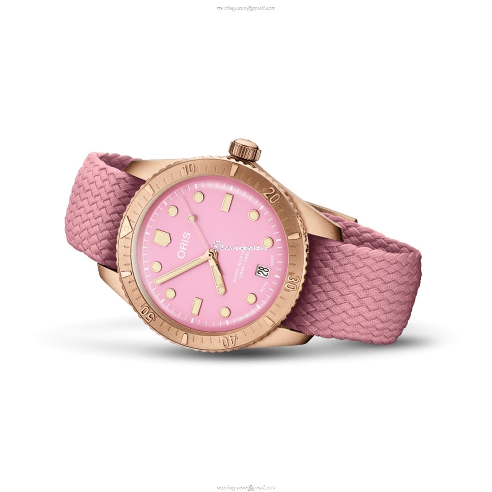 Oris Divers Sixty-Five Bronze Automatic - 38mm Pink Dial | 100M Water Resistant - Image 2