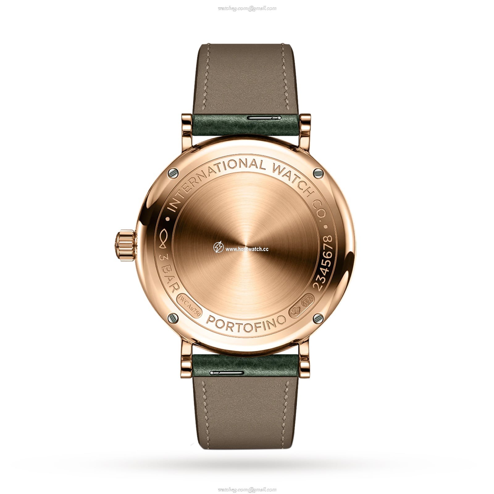 IWC Portofino IW357415 - 34mm Rose Gold Automatic Green Dial Watch - Image 2
