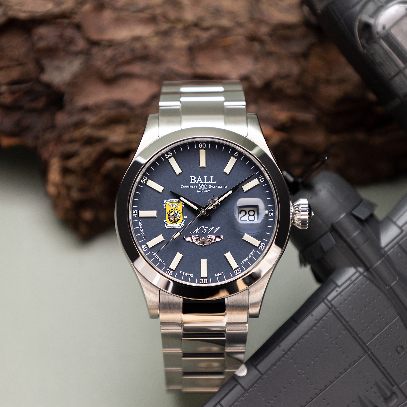 BALL Engineer Master II Automatic Blue Watch - 40mm Stainless Steel - Image 4