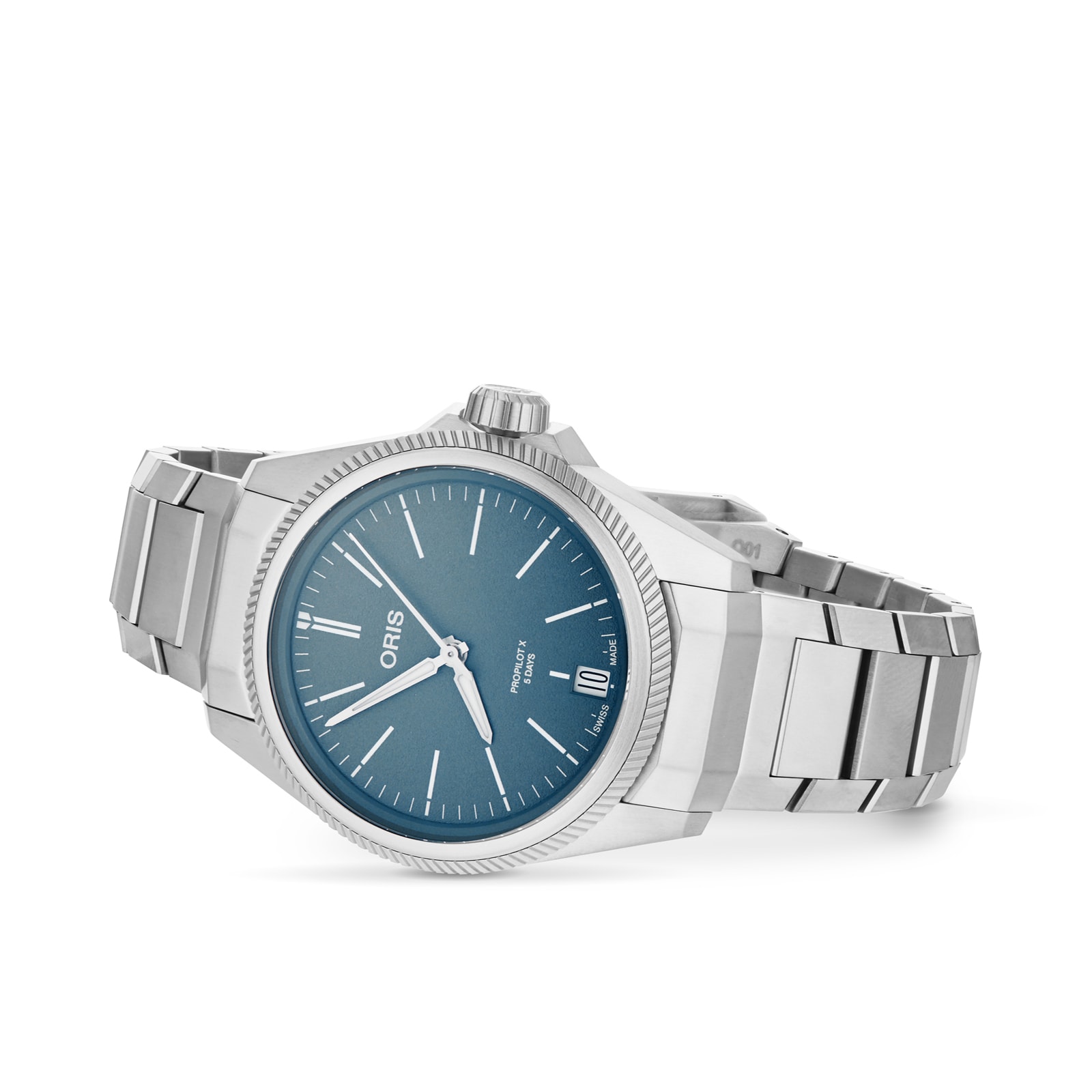 Oris Big Crown ProPilot X Calibre 400 | 39mm Titanium Automatic Blue Watch - Image 4
