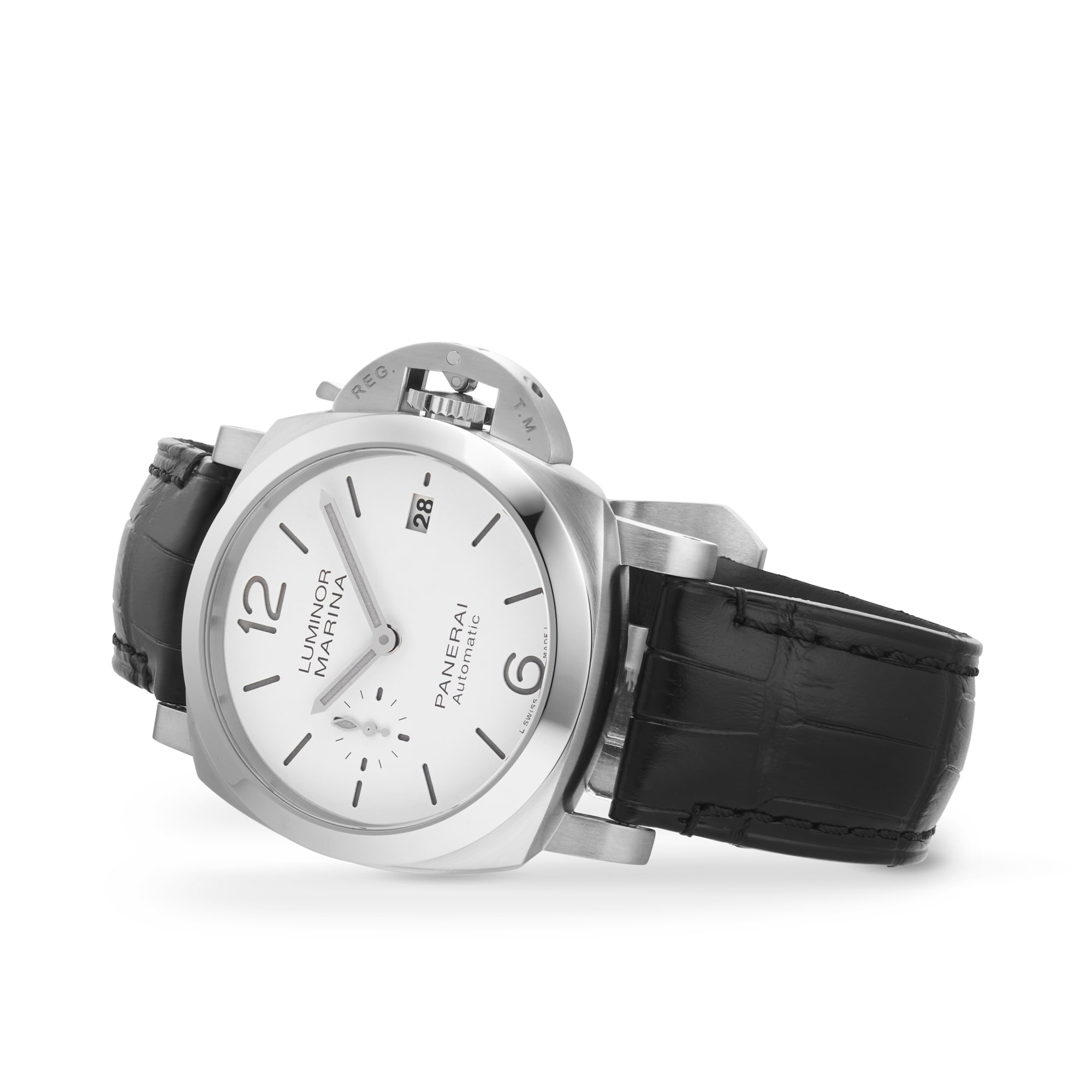 Panerai Luminor PAM01371 Automatic Watch - 40mm Stainless Steel, White Dial - Image 4