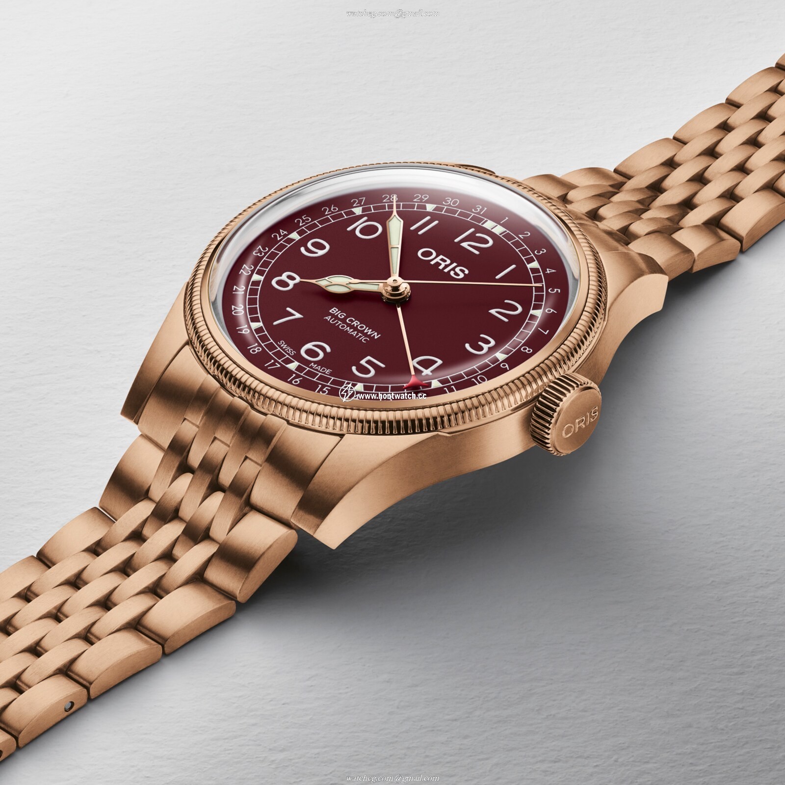 Oris Big Crown Bronze Automatic Red Replica - 40mm Case | Red Dial - Image 2