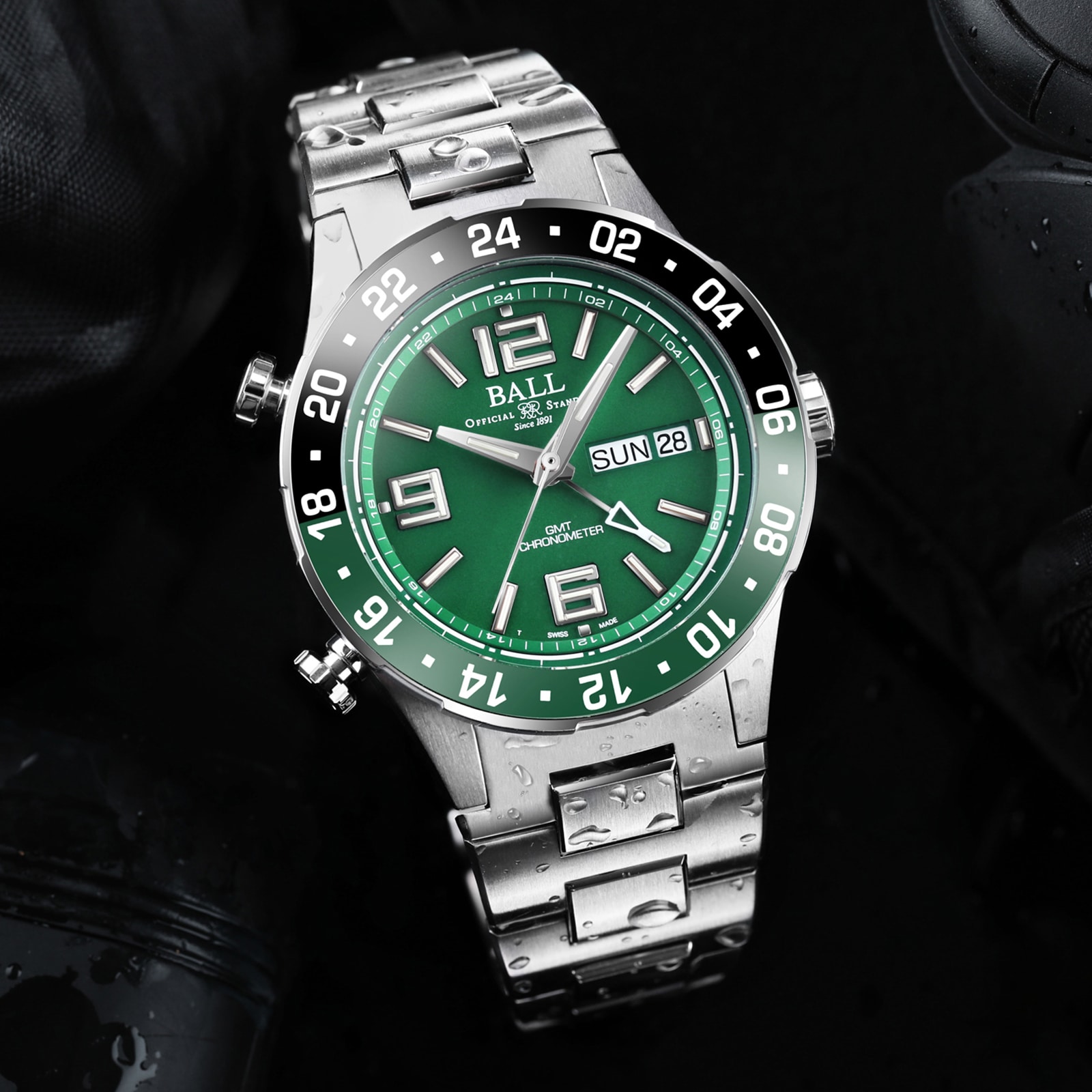 BALL Roadmaster DG3030B-S2C-GR Titanium Automatic Green Watch | 40mm - Image 4
