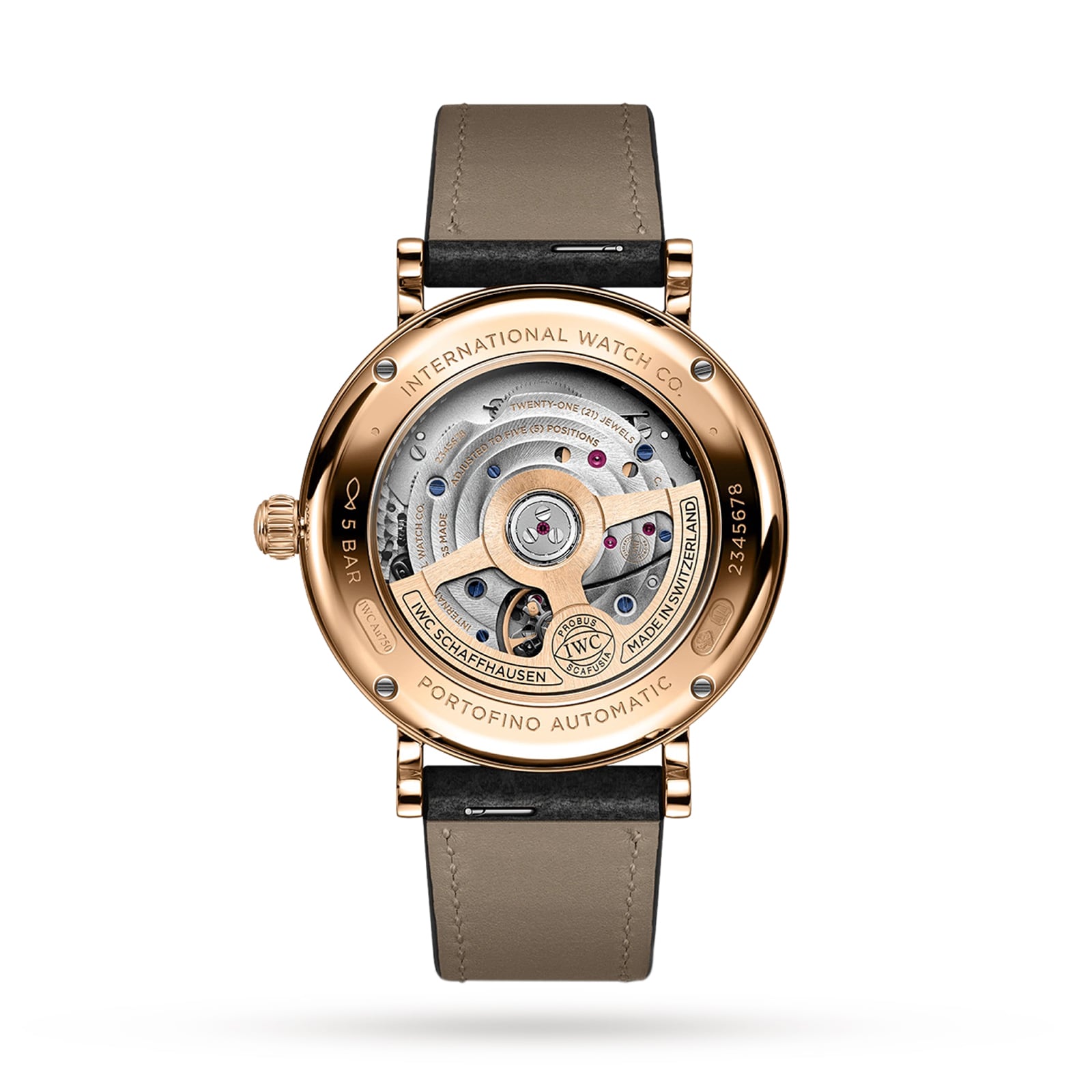 IWC Portofino IW658603 37mm Rose Gold Automatic Silver Dial Replica - Image 3