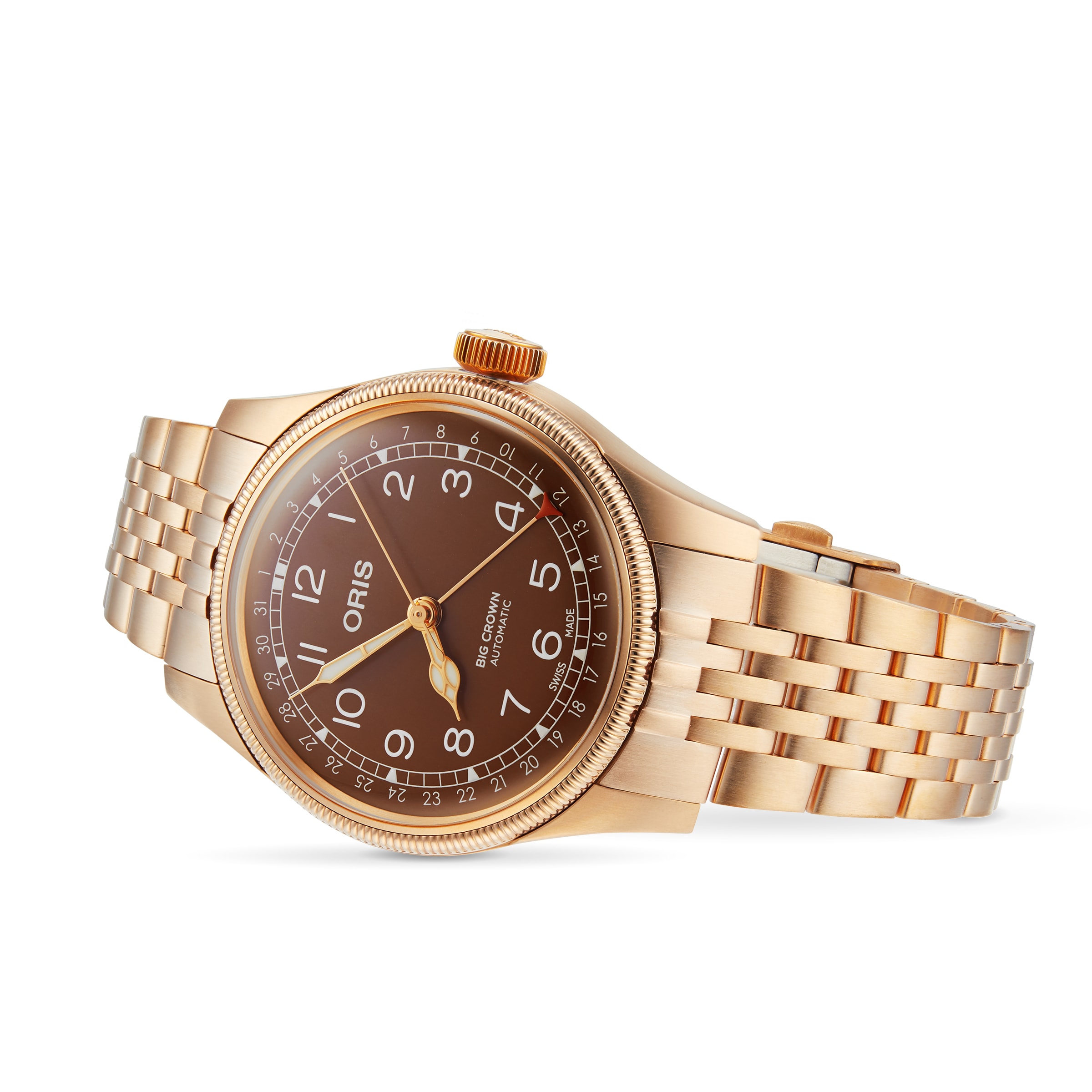 Oris Big Crown Bronze Automatic Watch - 40mm Brown Dial - Replica - Image 4