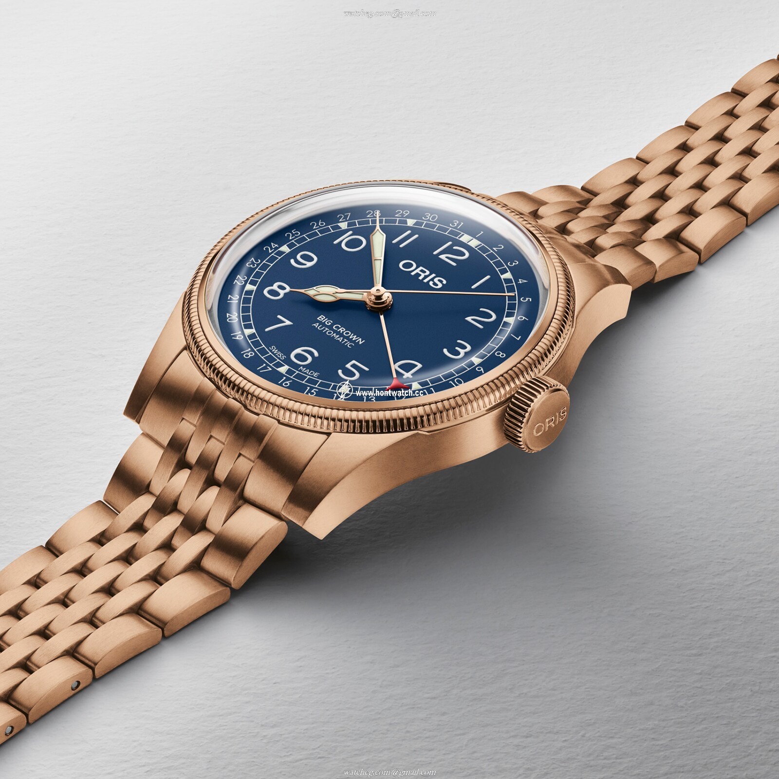 Oris Big Crown Bronze Automatic Blue Watch - 40mm Case | Replica - Image 2