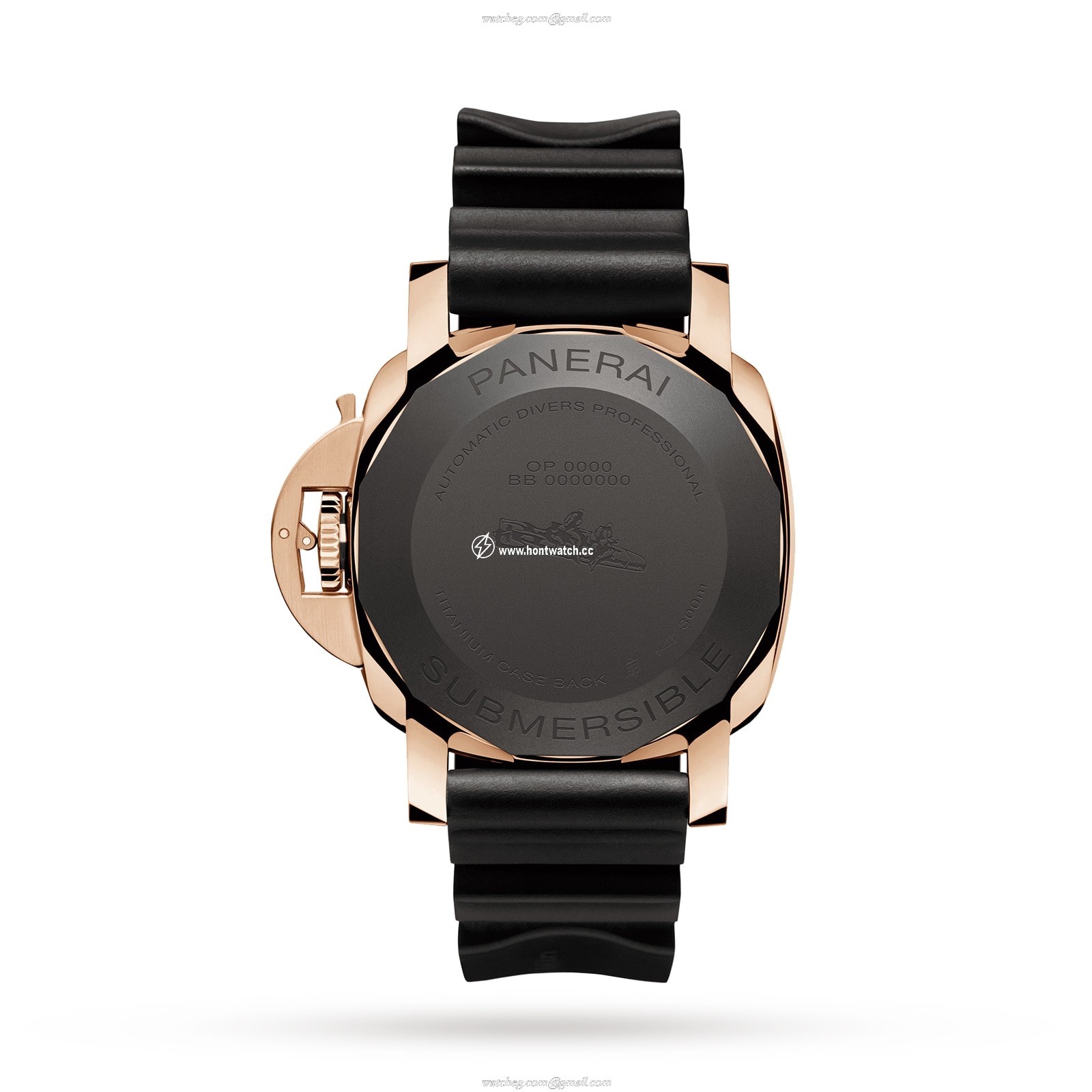 Panerai Submersible PAM02164 - 42mm Rose Gold Automatic Black Replica Watch - Image 2