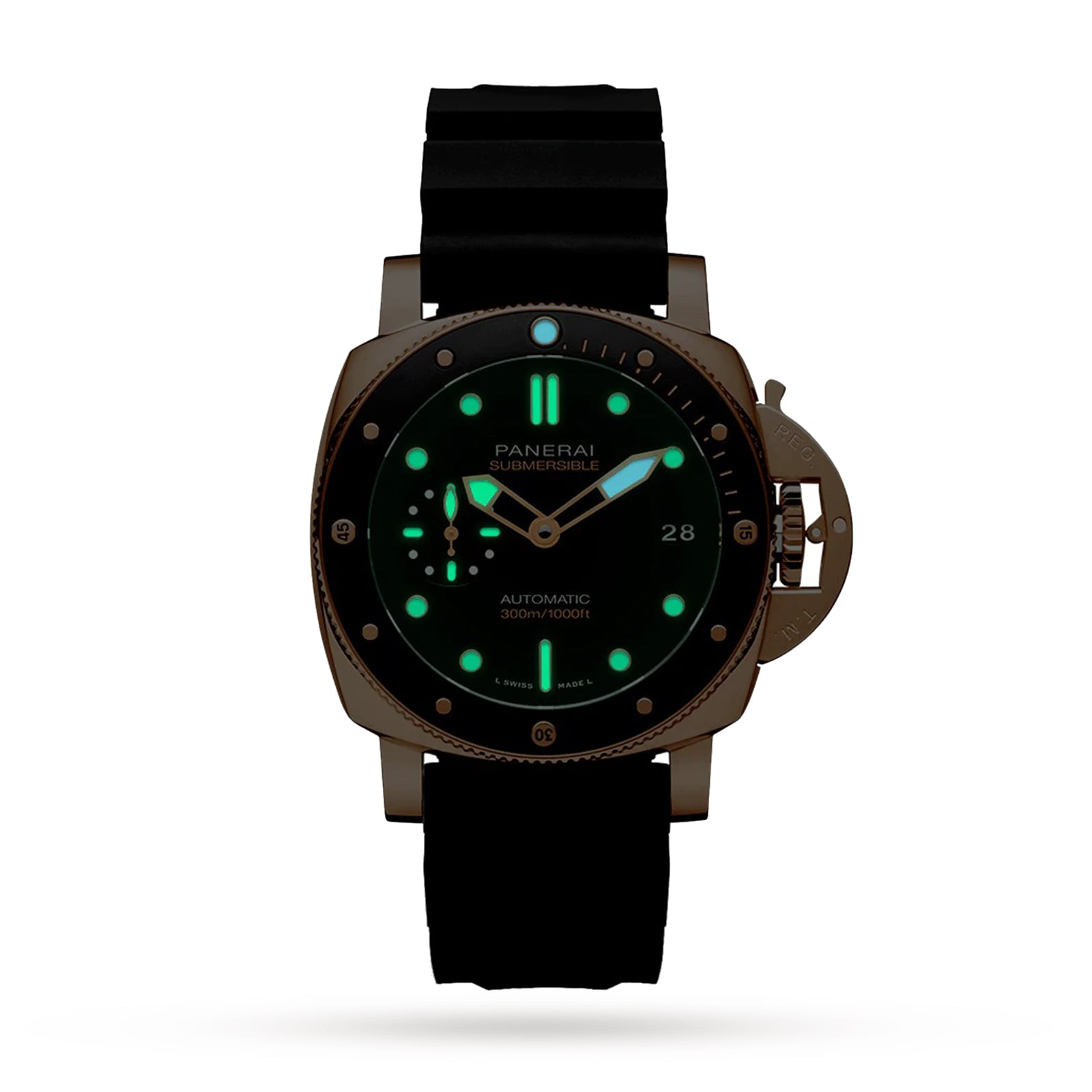 Panerai Submersible PAM02164 - 42mm Rose Gold Automatic Black Replica Watch - Image 3