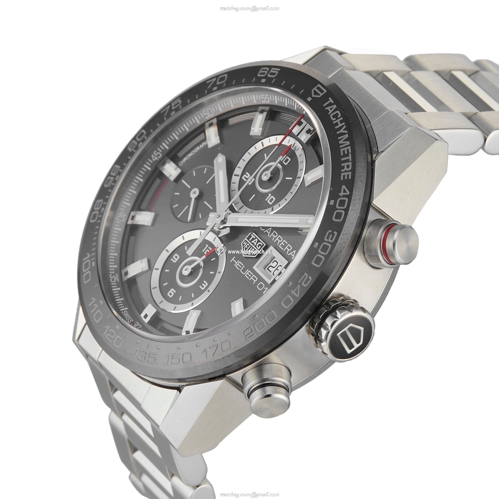 TAG Heuer Carrera CAR201W.BA0714 Automatic Grey Watch - 43mm Stainless Steel & Ceramic - Image 2