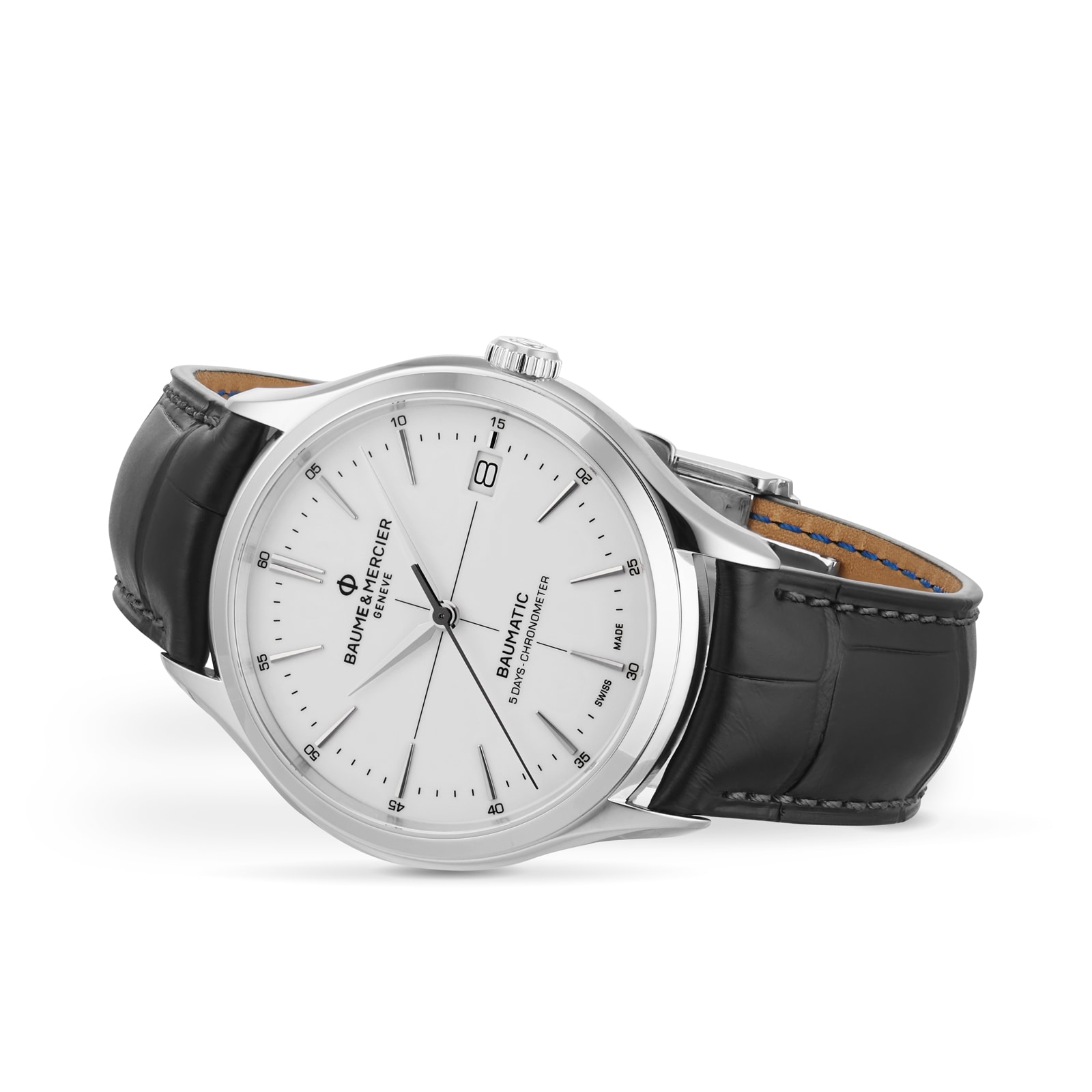 Baume & Mercier Clifton Automatic Watch - 40mm Stainless Steel White Dial - Image 3