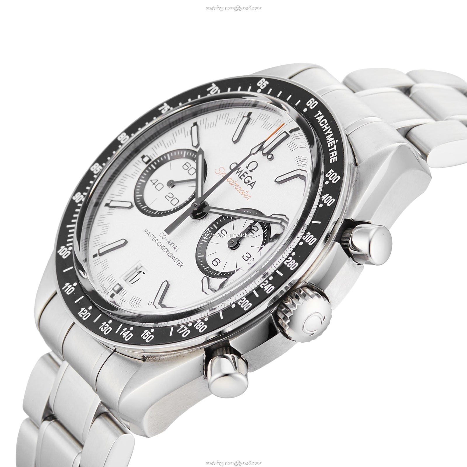 Omega Speedmaster 44mm Automatic Chronograph - White Dial Stainless Steel - Image 2