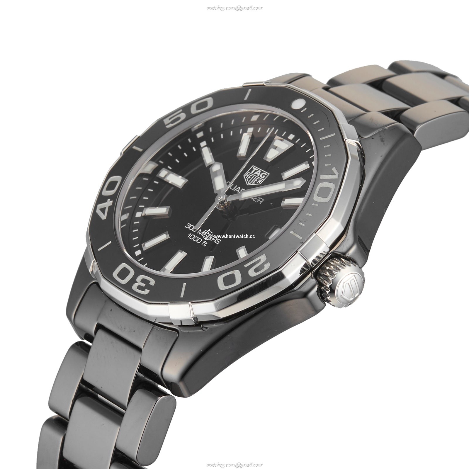 TAG Heuer Aquaracer WAY1390.BH0716 | 35mm Ceramic Quartz Watch | Black Dial - Image 2