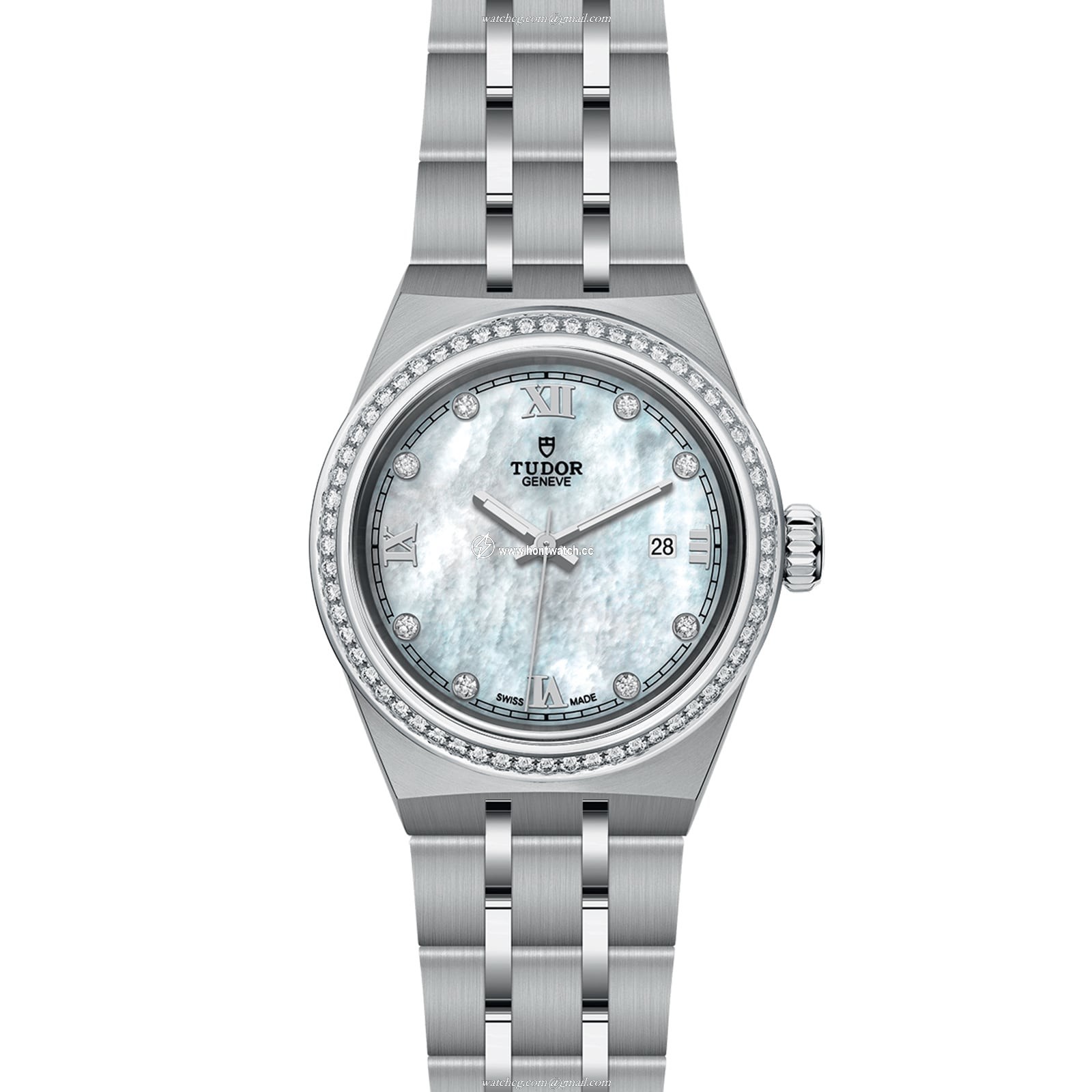 Tudor Royal M28320-0001 | 28mm Automatic Watch | White Dial & Diamonds - Image 2